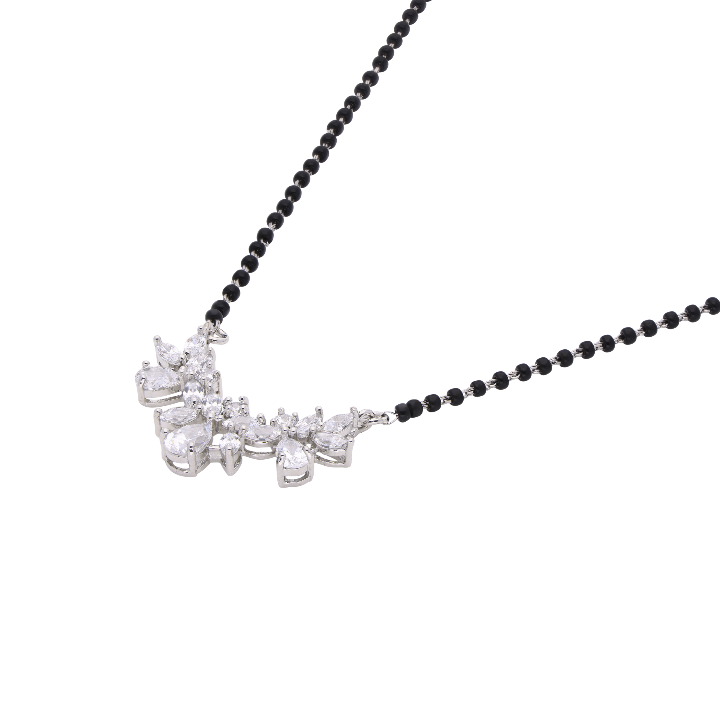 Graceful Floral Mangalsutra Necklace – Modern Elegance | SKU: 0021327711