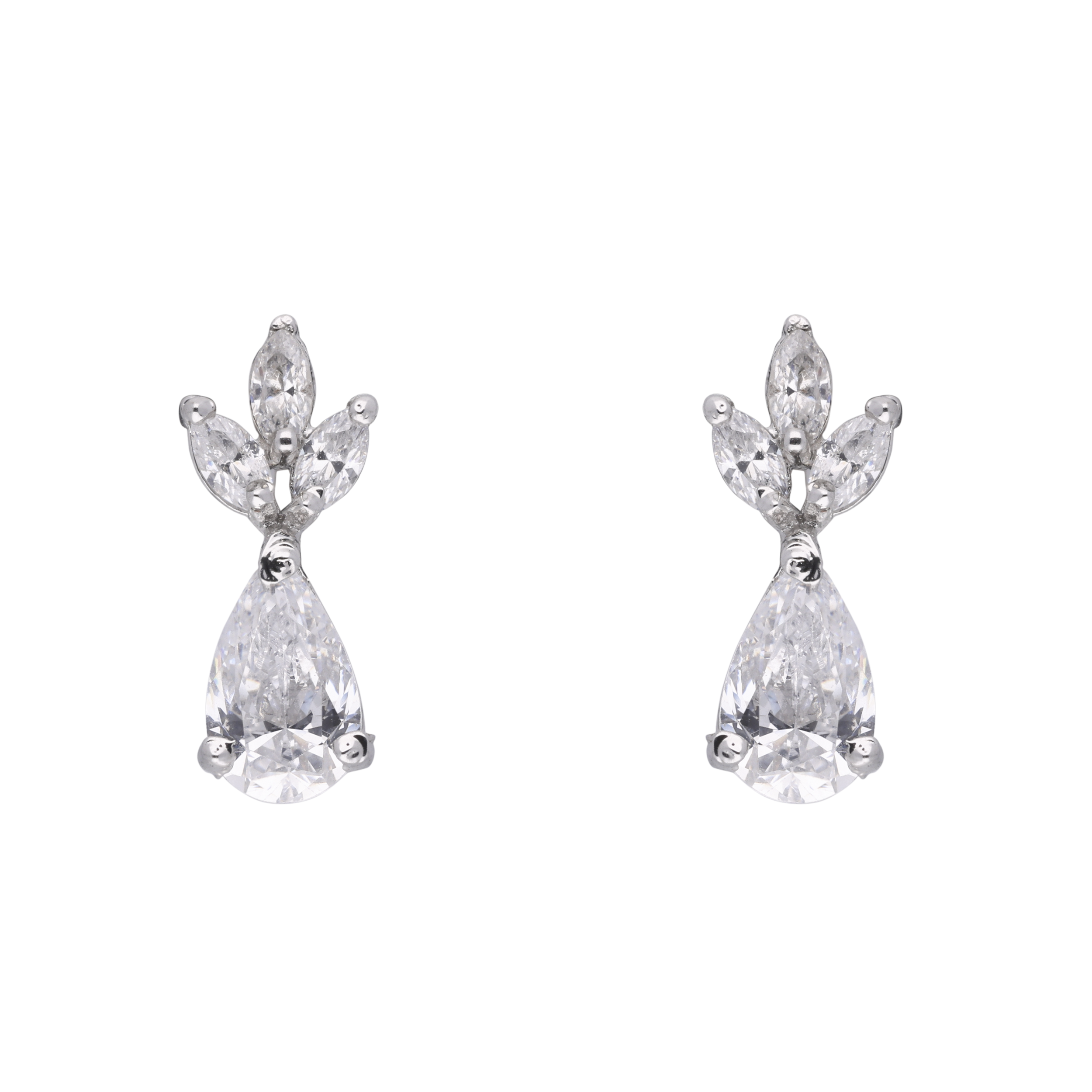 Elegant Marquise & Pear Drop Stud Earrings| SKU: 0021327728