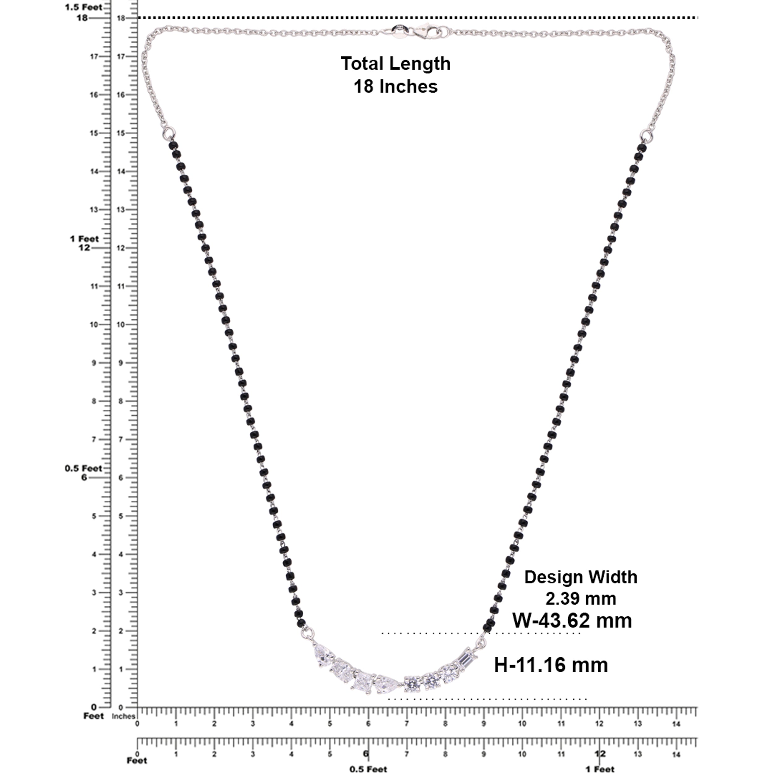 Graceful Crystal Vine Mangalsutra | SKU: 0021327889