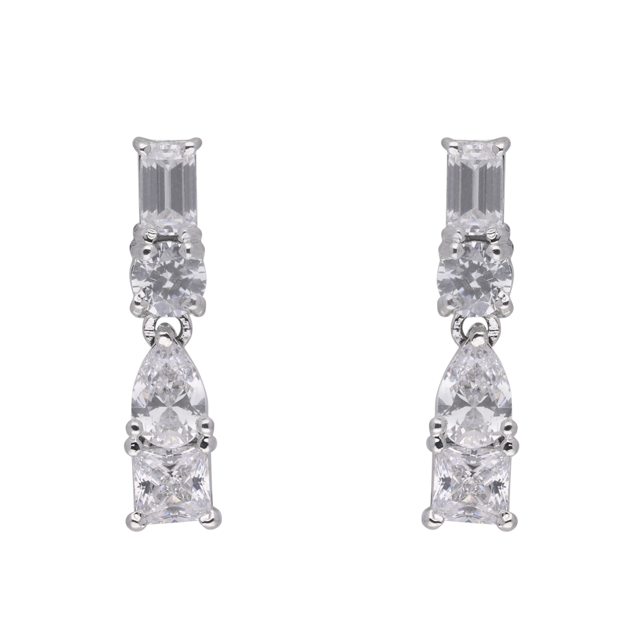 Elegant Cascading Crystal Drop Earrings| SKU: 0021327896