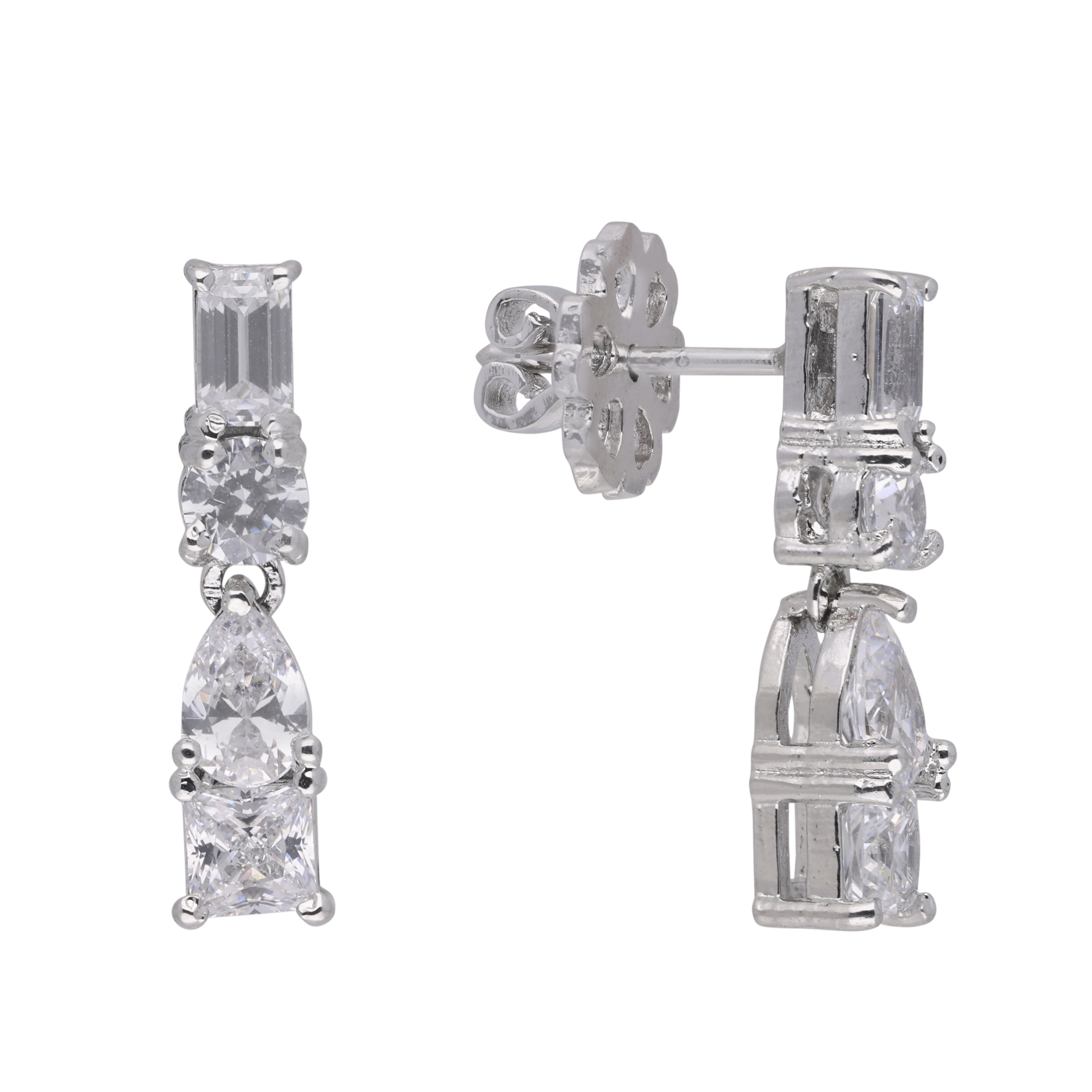 Elegant Cascading Crystal Drop Earrings| SKU: 0021327896