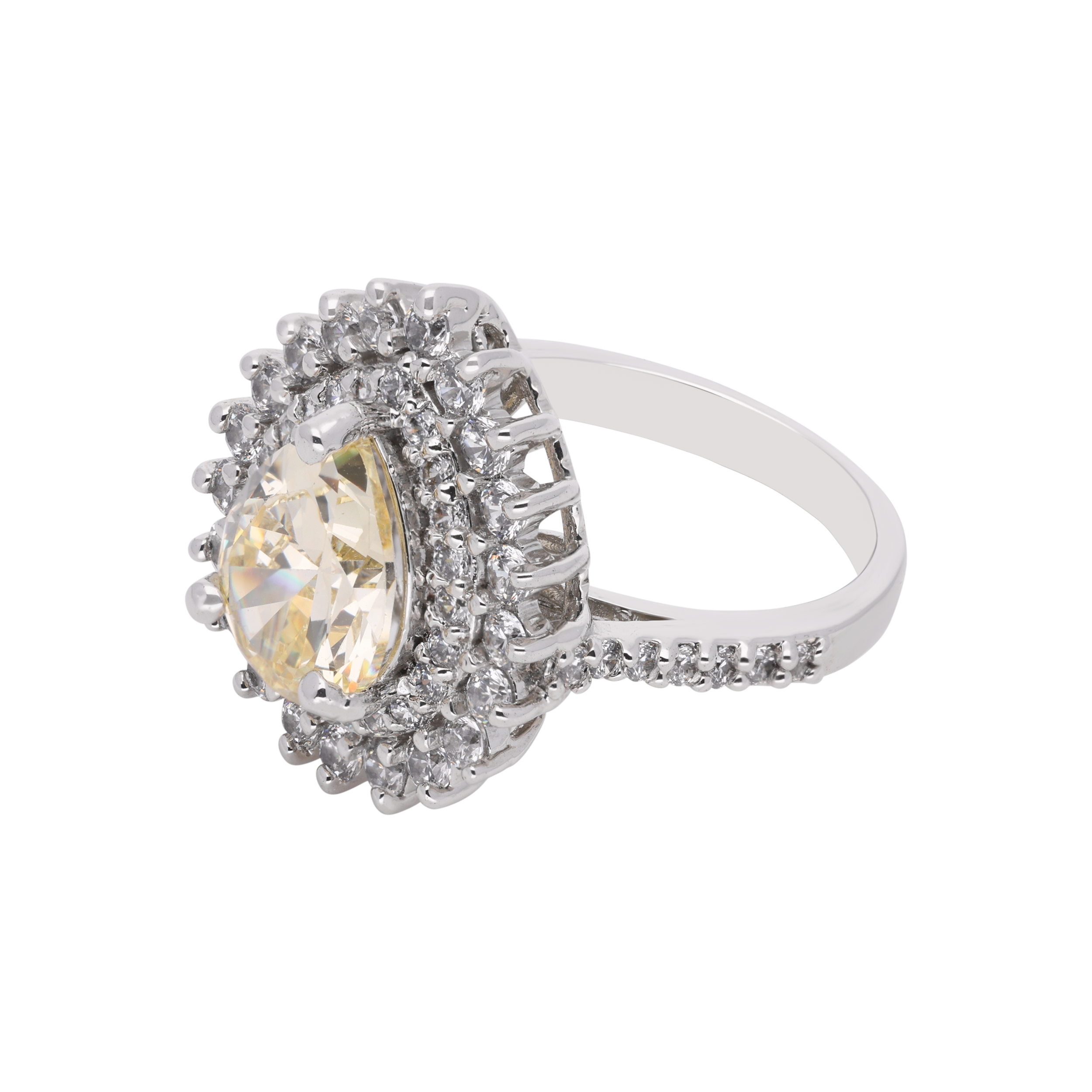 Sterling Silver Pear-Cut Halo Ring – A Statement of Elegance | SKU : 0021423147
