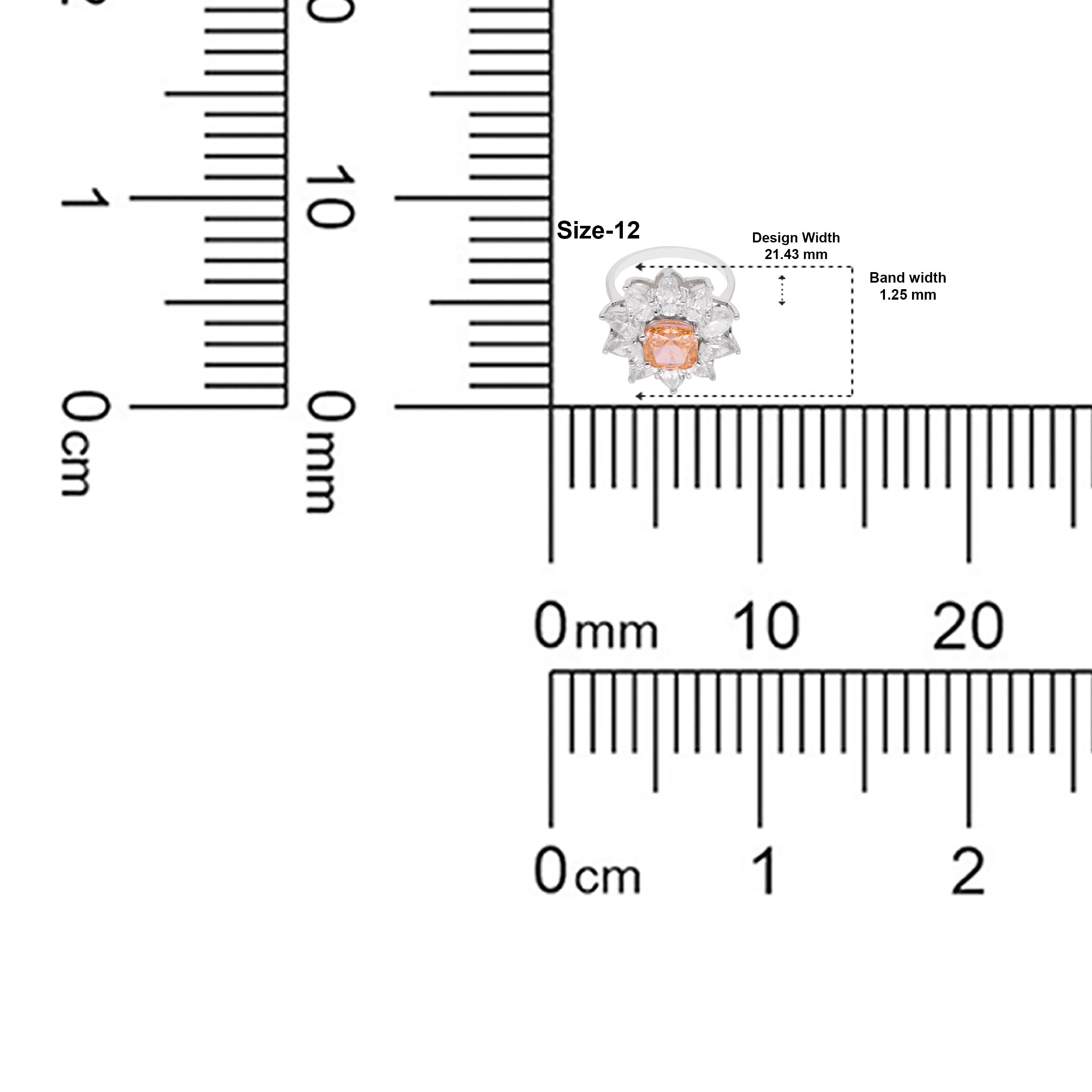 Sterling Silver Floral-Inspired Cocktail Ring – A Statement of Luxury | SKU : 0021423161