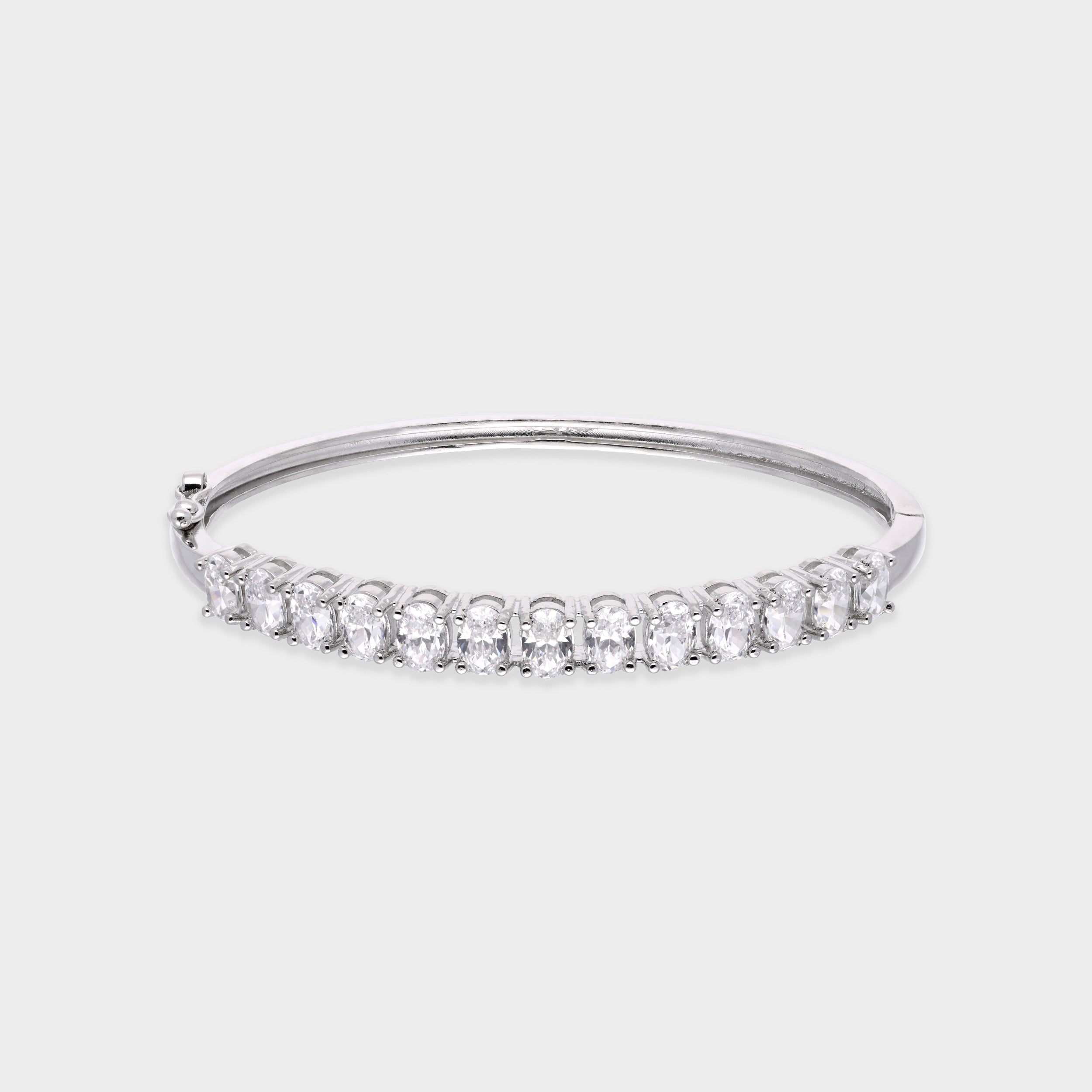 Oval Radiance Sterling Silver Bangle | SKU: 0021423680