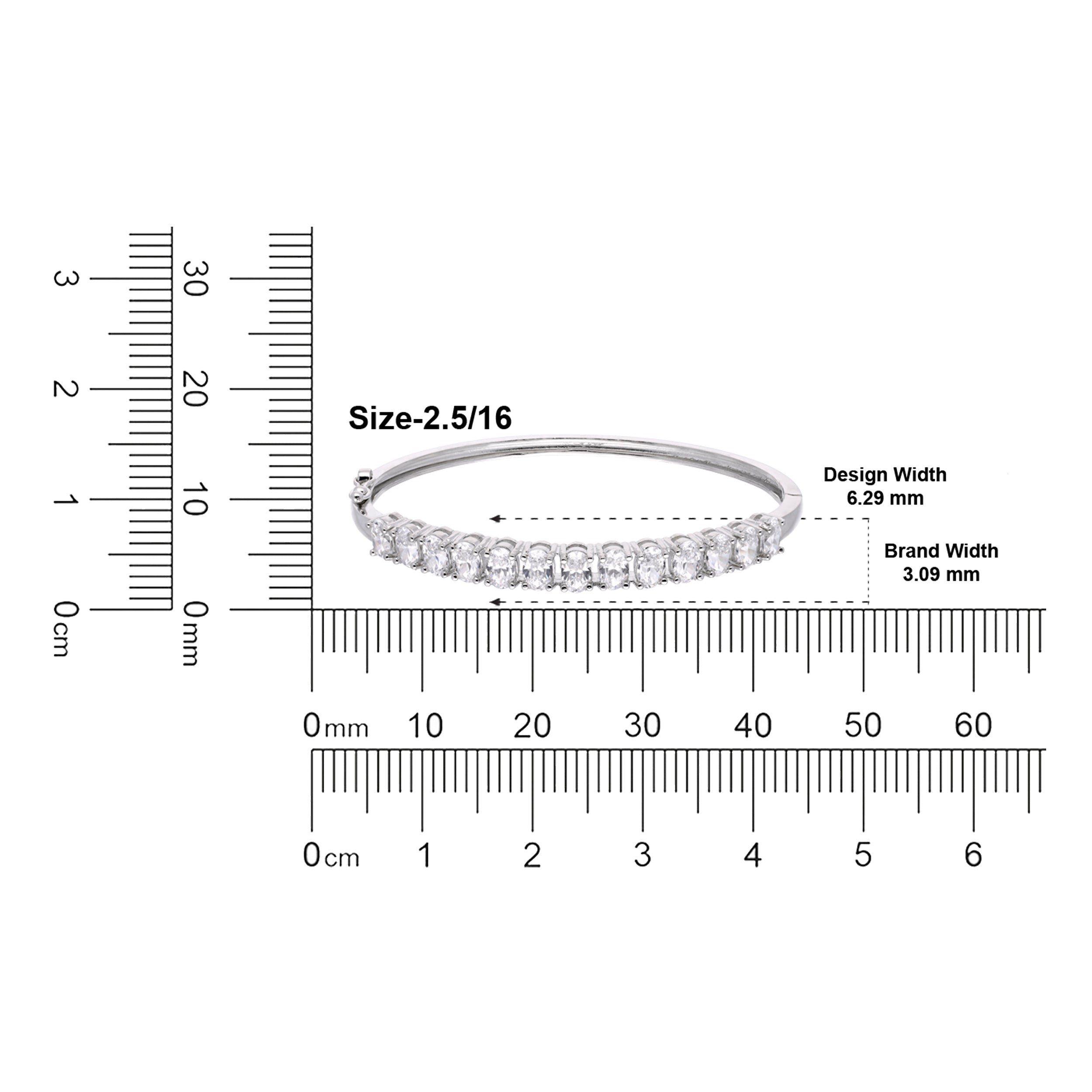 Oval Radiance Sterling Silver Bangle | SKU: 0021423680