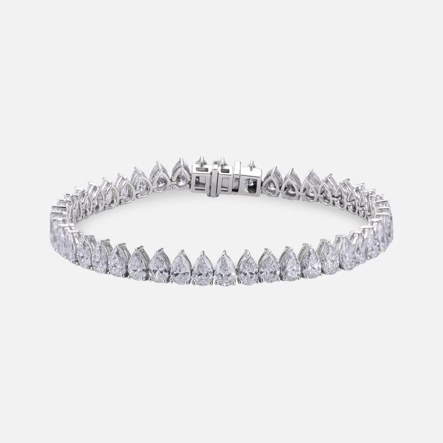 Classic Lab Grown Diamond Tennis Bracelet in White Gold Finish | SKU : 0021530074