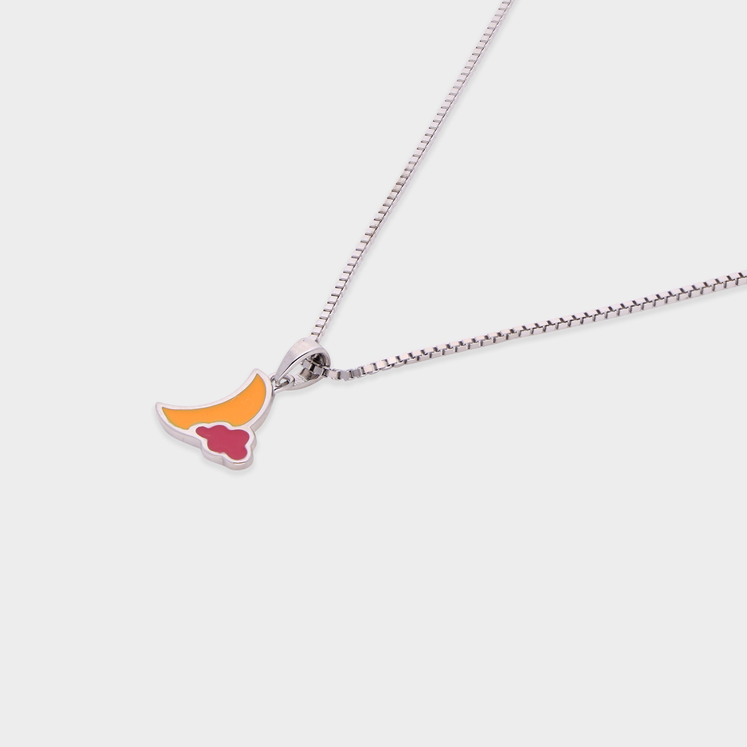 Twilight Glow Sterling Silver Pendant – A Celestial Dance of Moon and Clouds | SKU : 0021546334, 0021546303