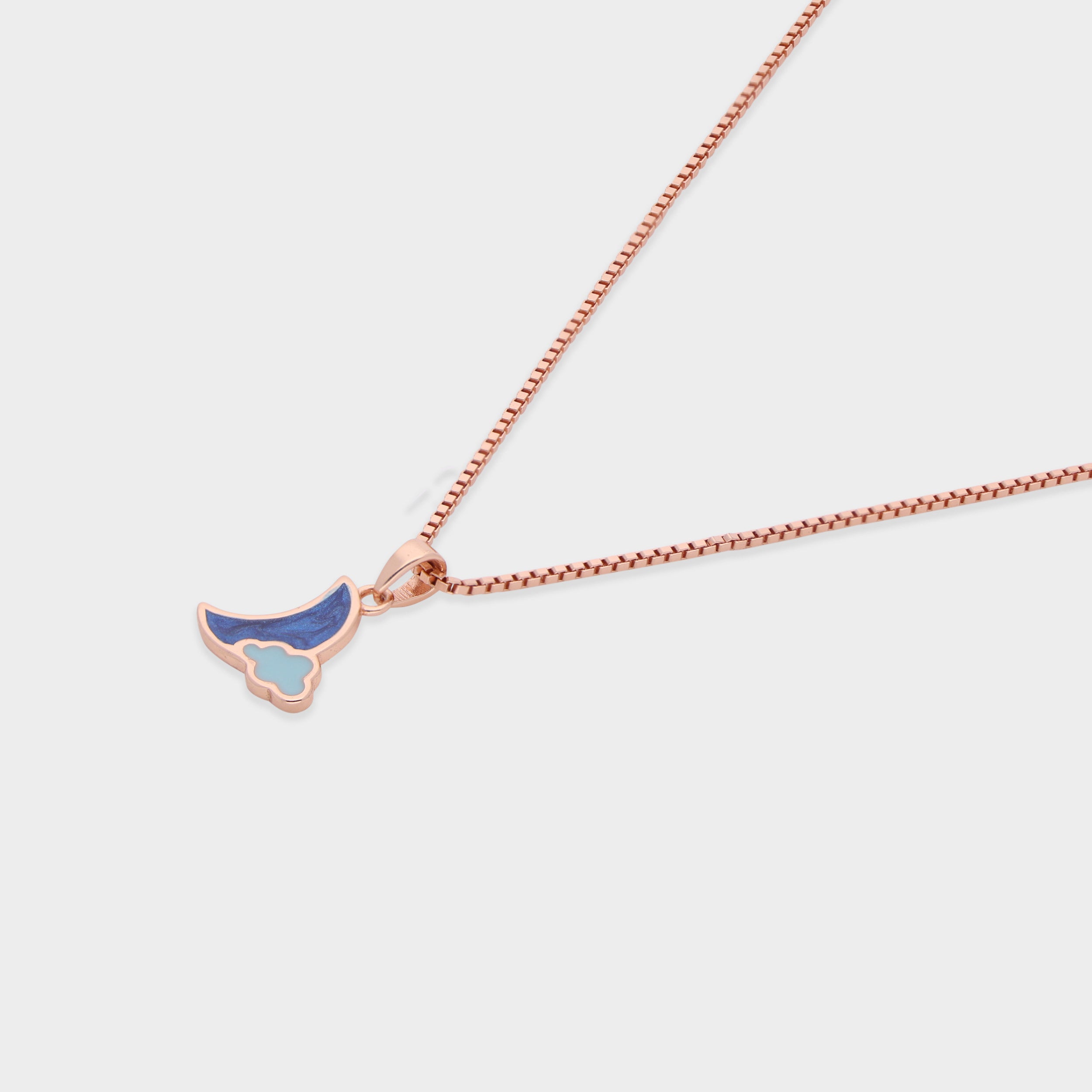 Sterling Silver Fancy Design Enamel Pendant Necklace | SKU : 0003631010, 0021546310
