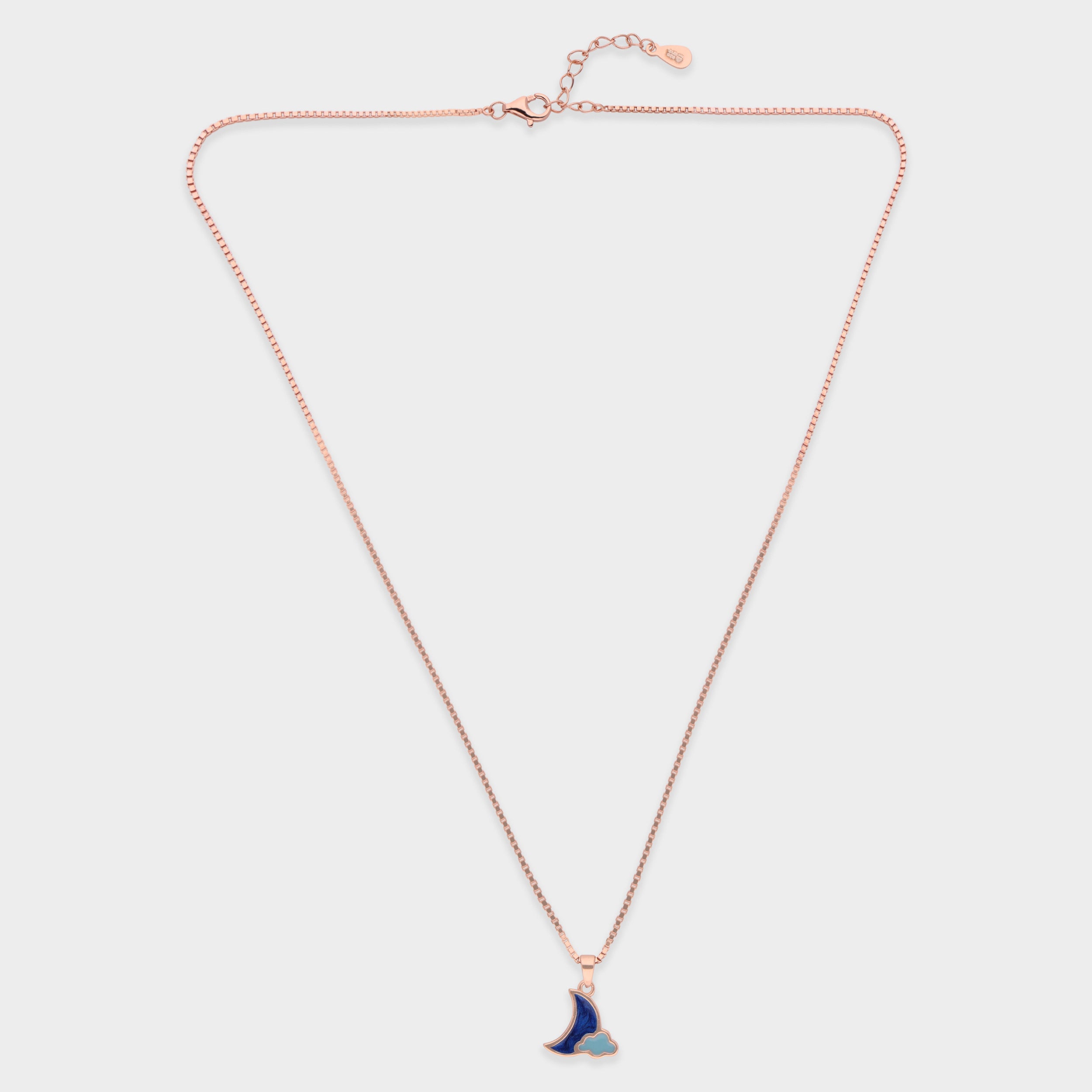 Sterling Silver Fancy Design Enamel Pendant Necklace | SKU : 0003631010, 0021546310
