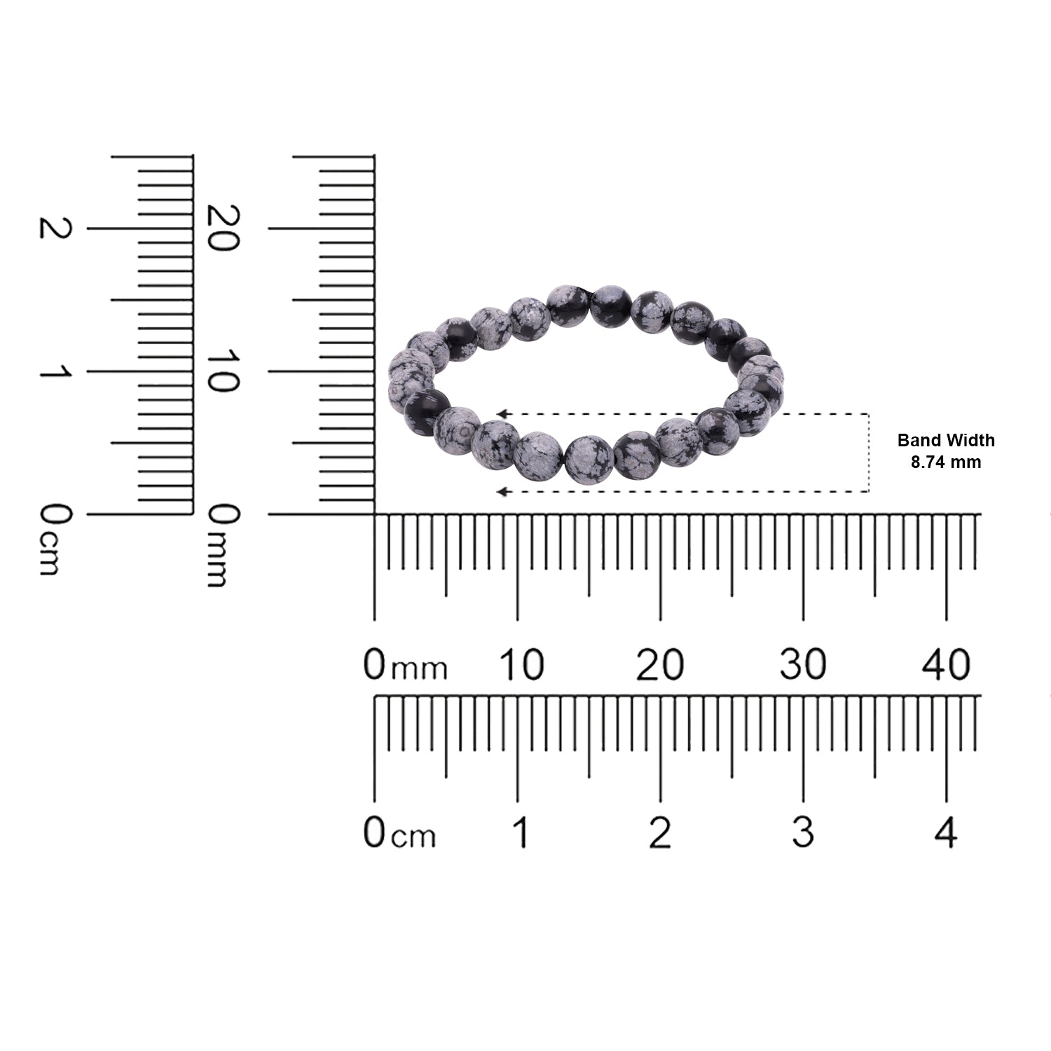 Snowflake Obsidian Balance Energy Bracelet | SKU: 0005539284, 0005539307, 0005561209, 0005561223, 0005561216