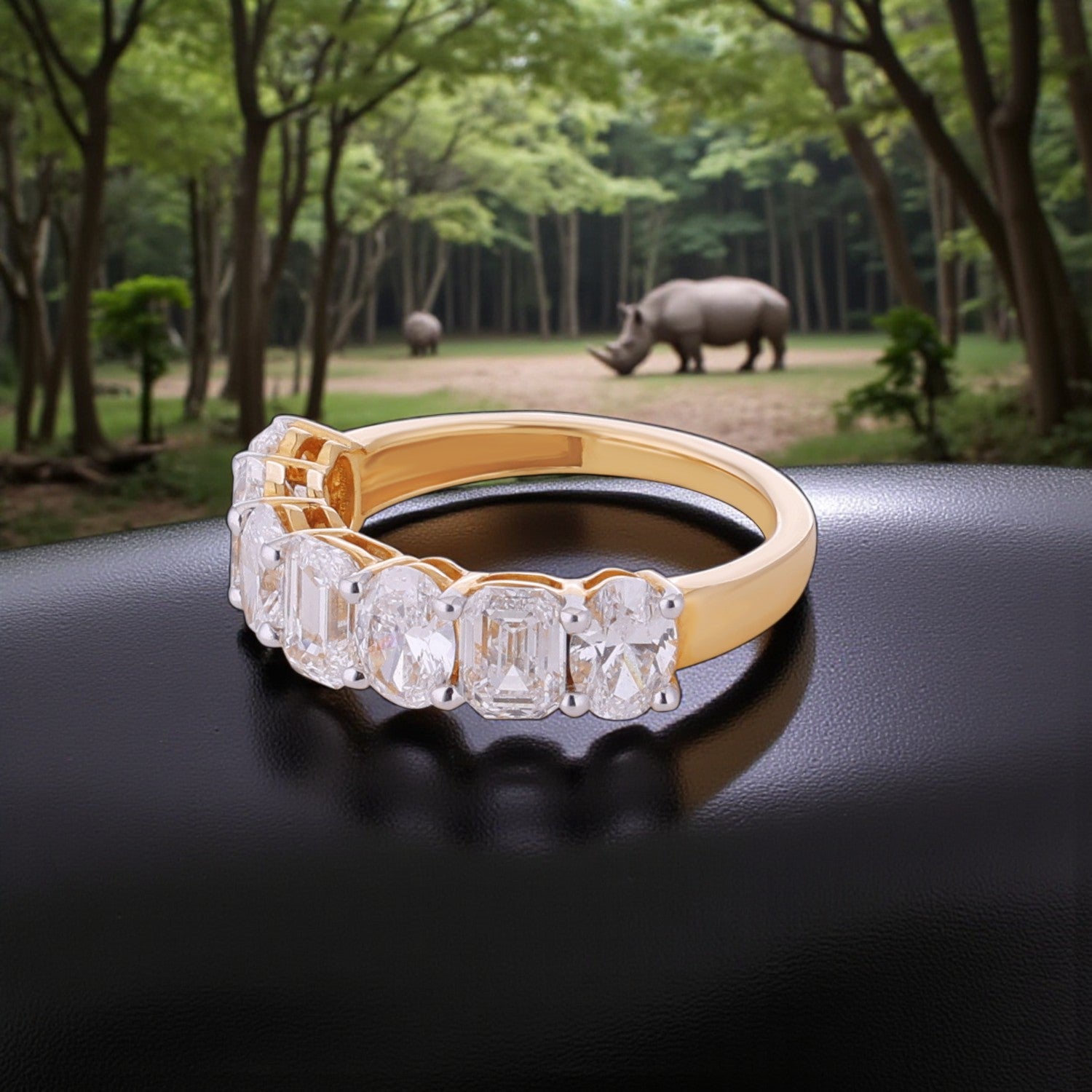Radiant Harmony 18K Gold Lab-Grown Diamond Ring | SKU : 0004759225, 0021880780