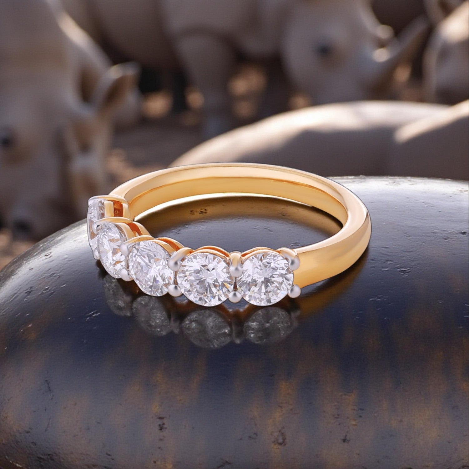 Eternal Luminescence 18K Gold Lab-Grown Diamond Band | SKU : 0004701149, 0021887376