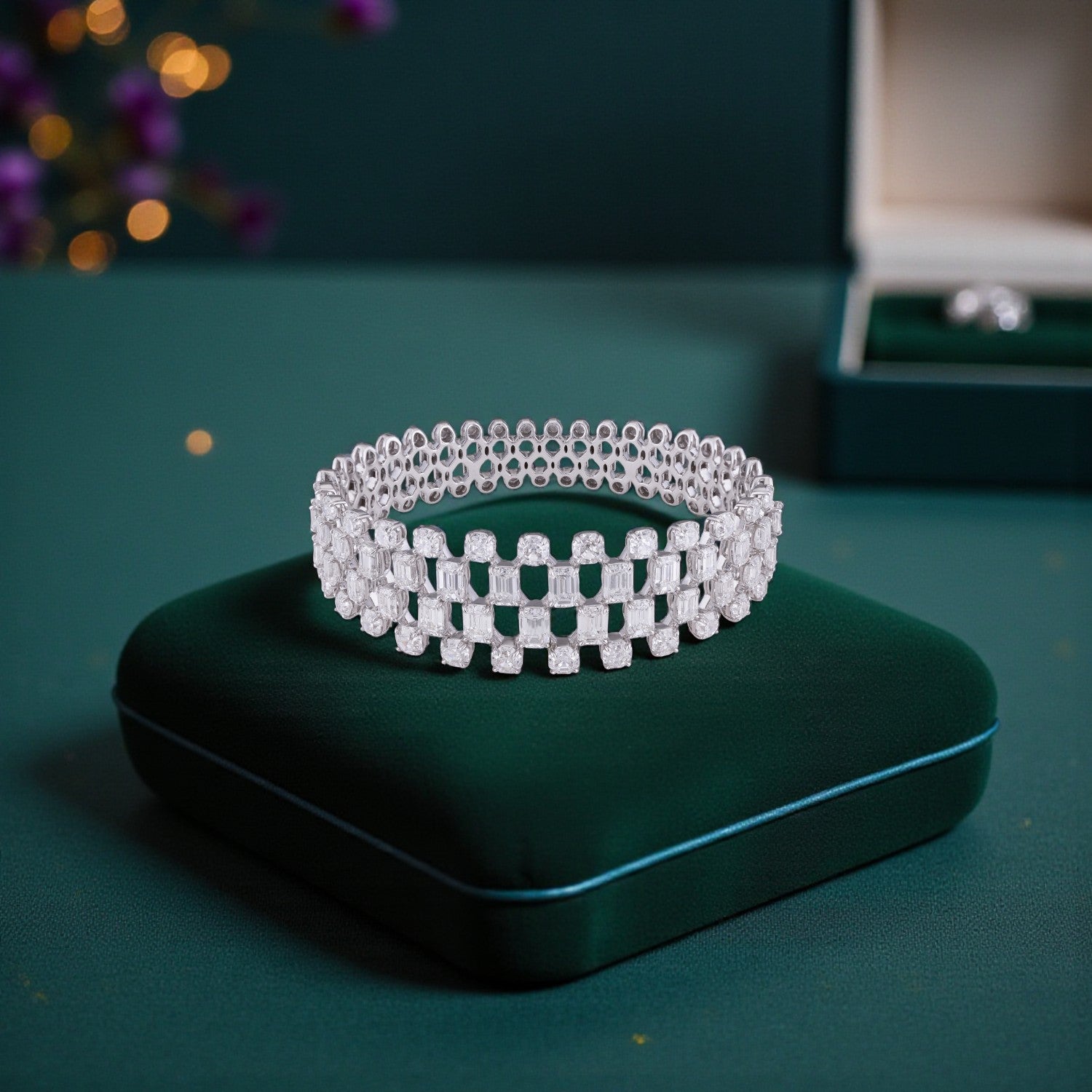 Radiant Harmony Lab Grown Diamond Eternity Band in White Gold | SKU : 0004677635