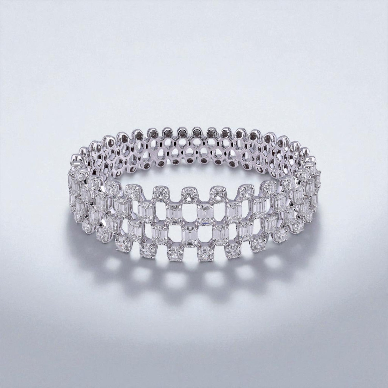 Regal Harmony Octagon Brilliant & Heritage Emerald-Cut Lab-Grown Diamond Bracelet | SKU : 0021986185