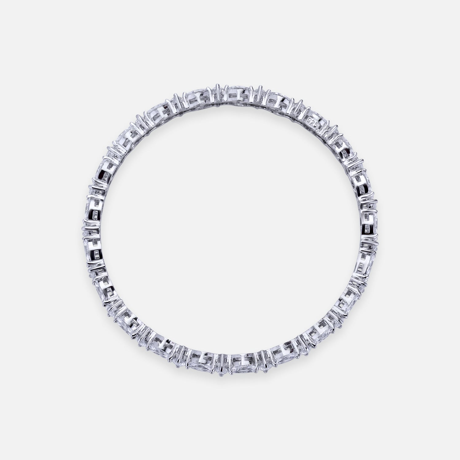 Exquisite Sterling Silver Cubic Zirconia Bangles | SKU : 0022163844, 0022167446, 0003888056