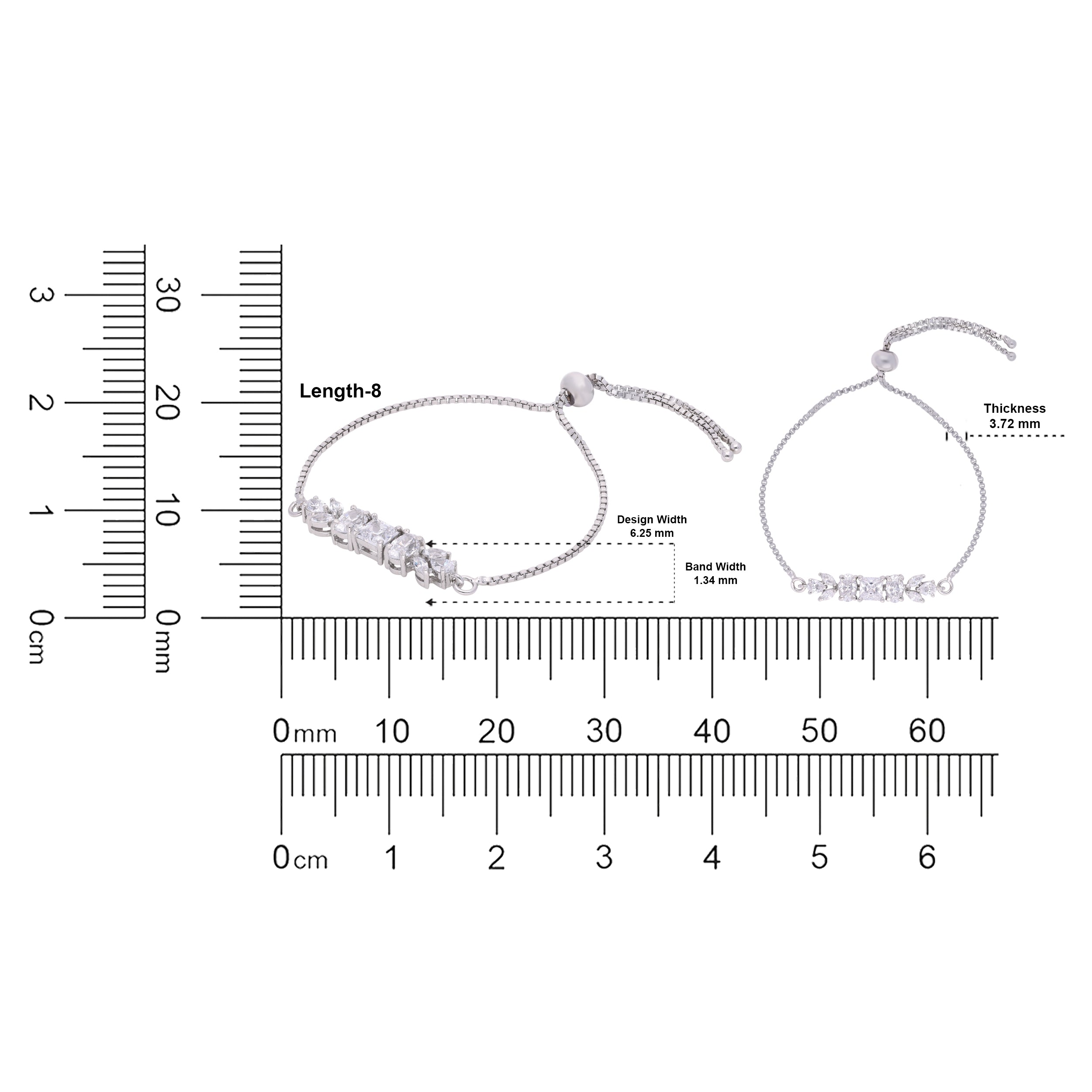 Floral Motif Adjustable Sterling Silver Bracelet | SKU : 0022164124, 0022167729, 0003888339