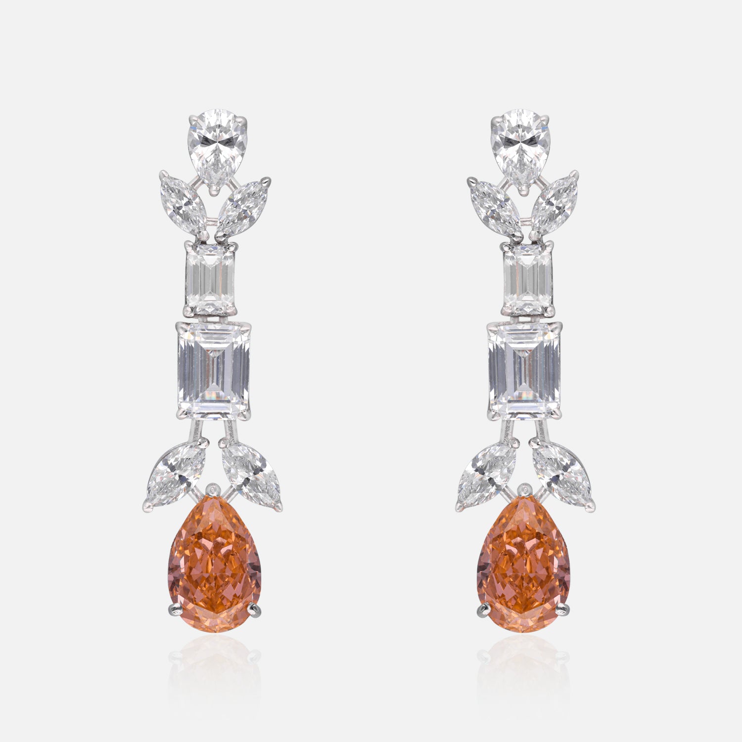 Multi-Stone Teardrop Sterling Silver Earrings | SKU : 0022178923, 0022179227, 0003894057