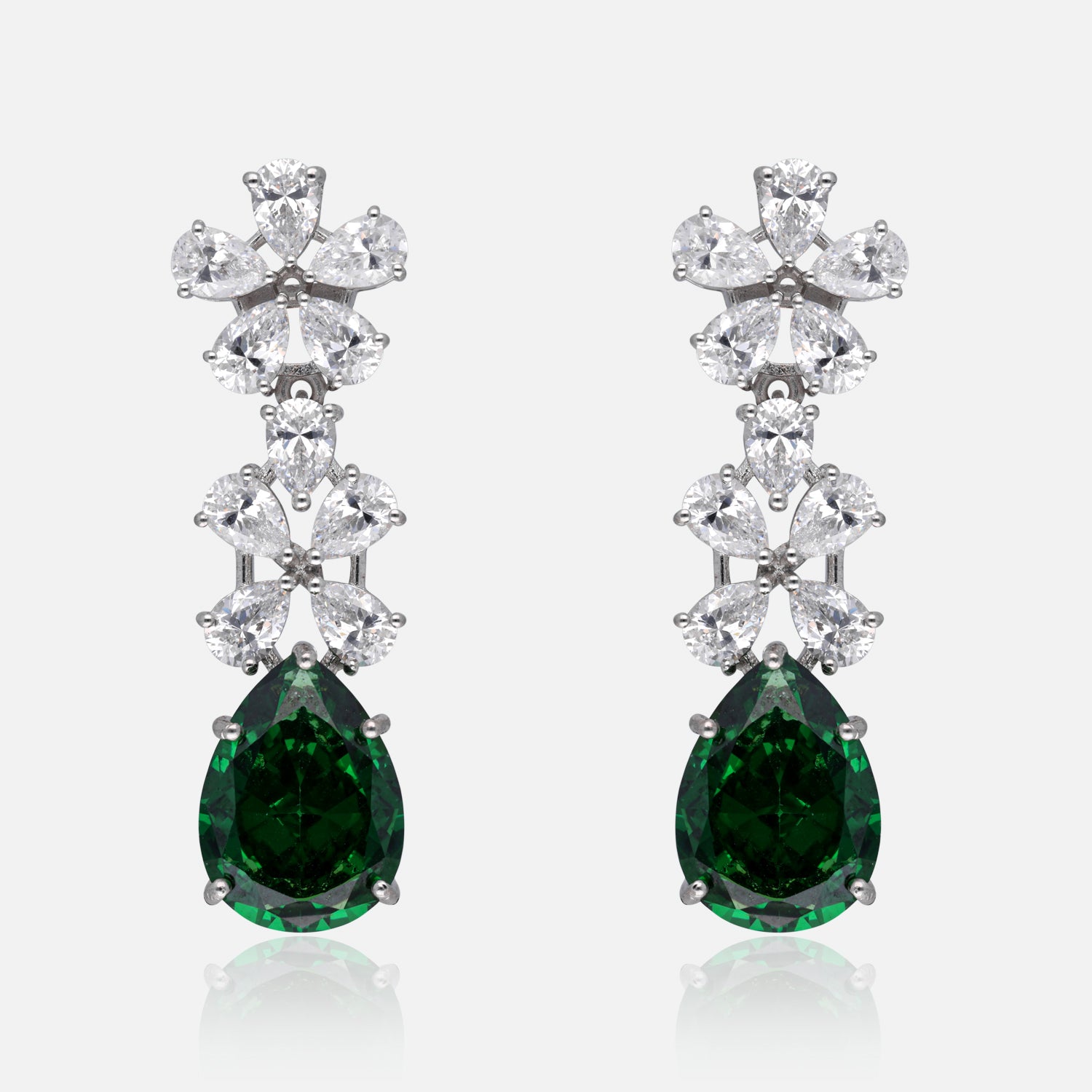Butterfly Cluster Sterling Silver Drop Earrings | SKU : 0022179296, 0003894125