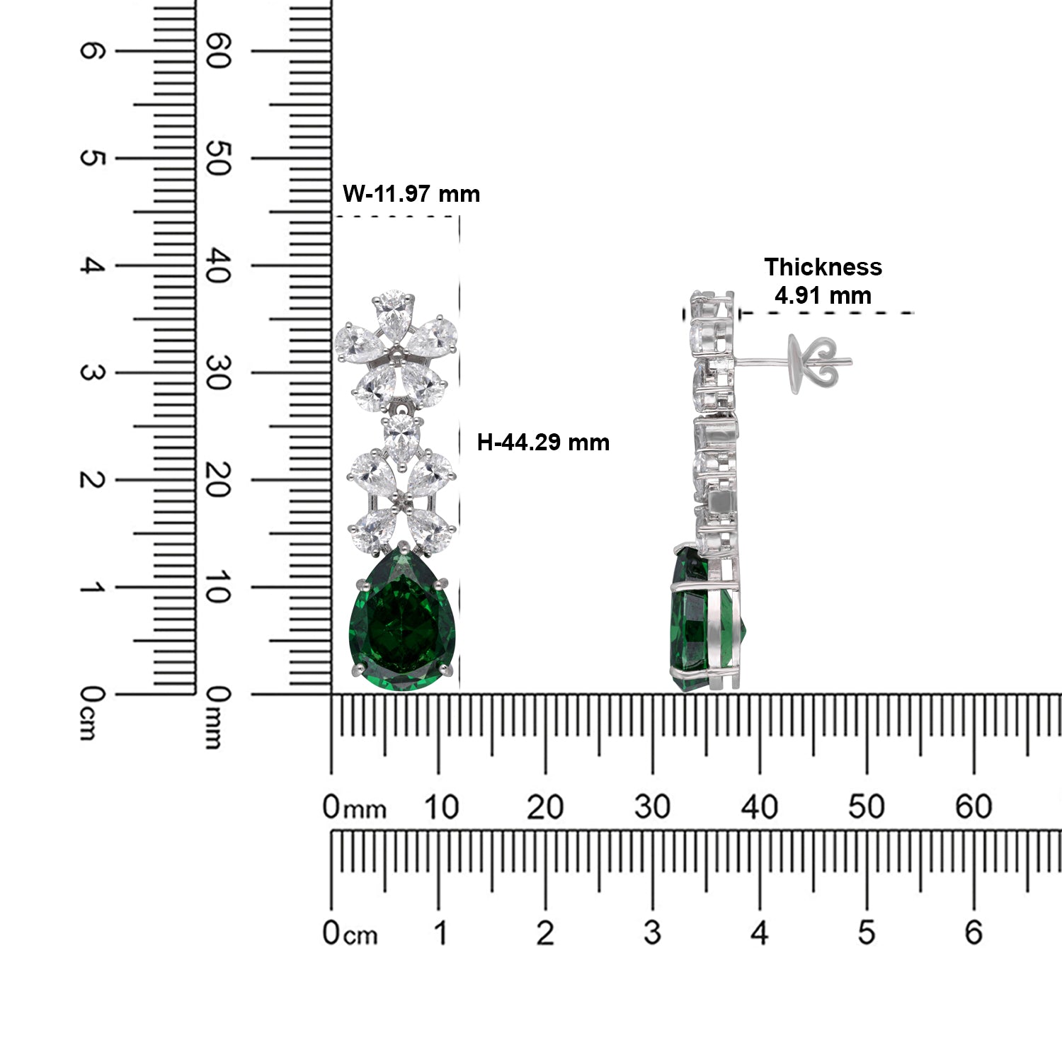 Butterfly Cluster Sterling Silver Drop Earrings | SKU : 0022179296, 0003894125