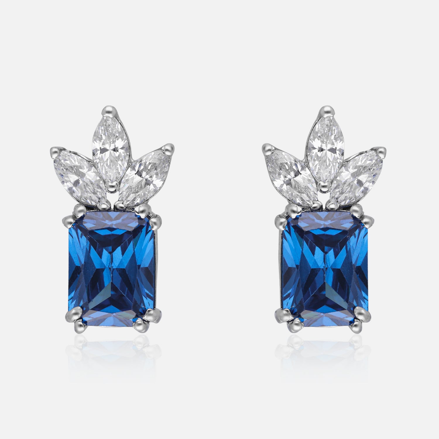 Radiant Elegance Cushion-Cut Gemstone Earrings | SKU : 0022196033, 0022194640, 0003904398