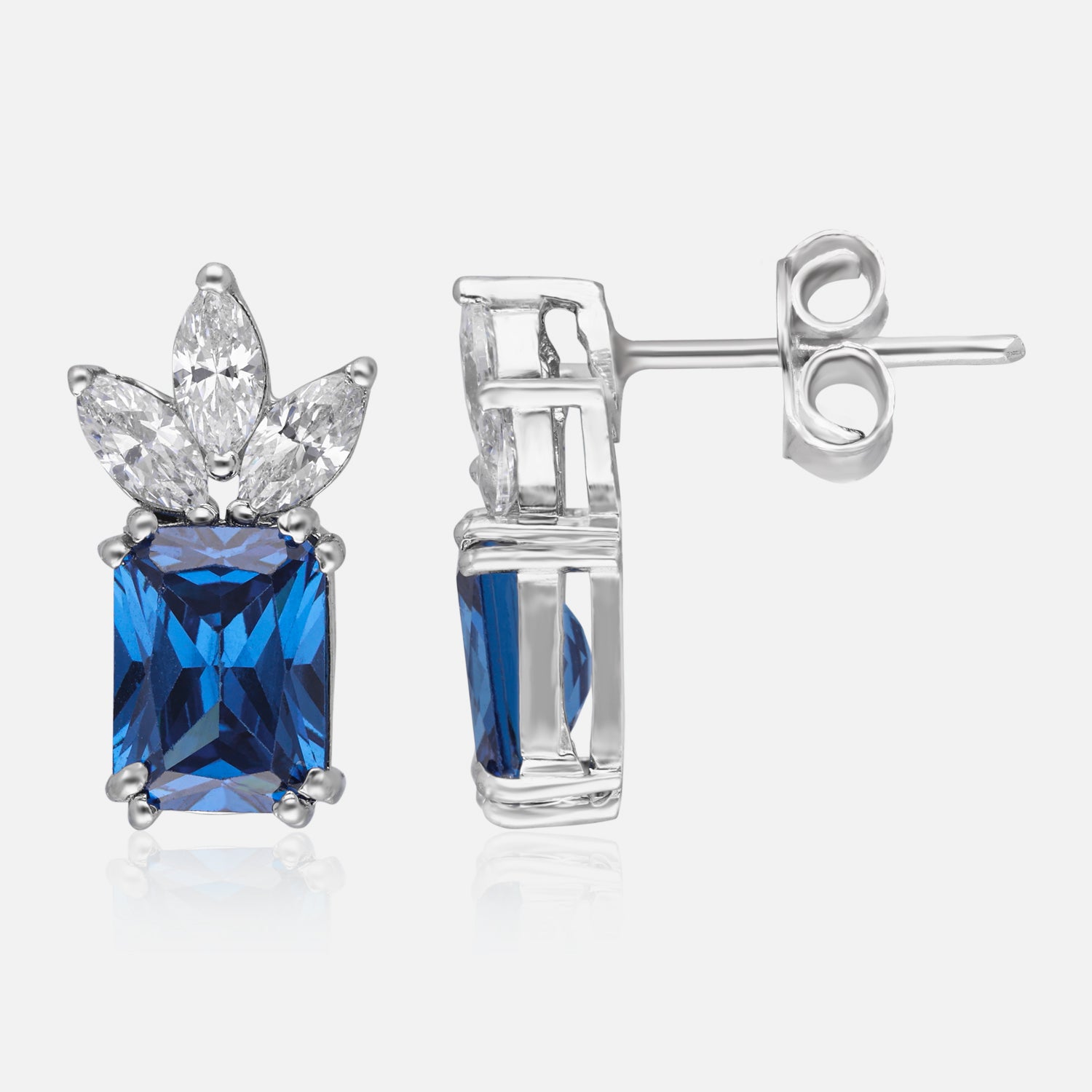Radiant Elegance Cushion-Cut Gemstone Earrings | SKU : 0022196033, 0022194640, 0003904398
