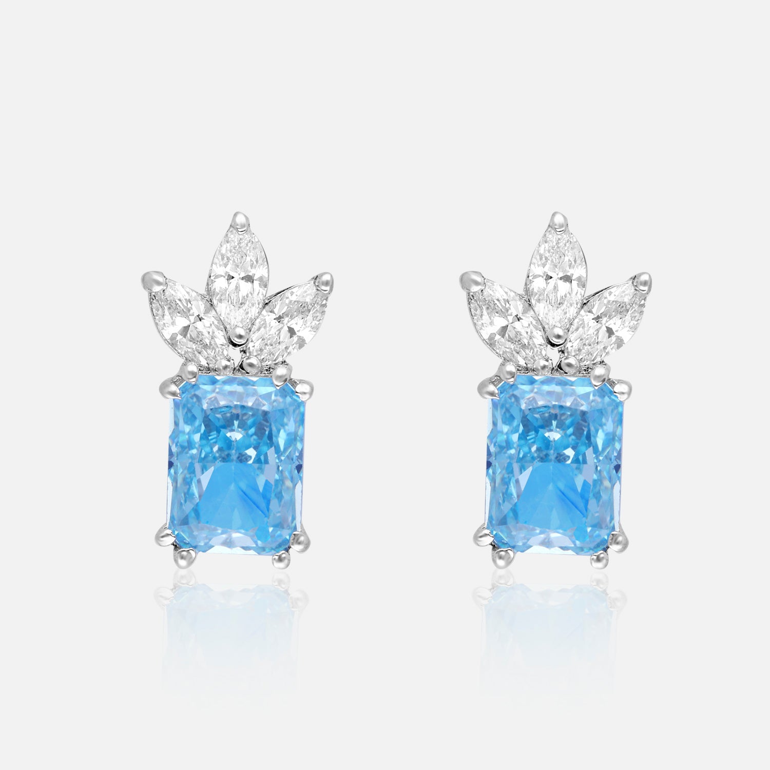 Radiant Elegance Cushion-Cut Gemstone Earrings | SKU : 0022196033, 0022194640, 0003904398