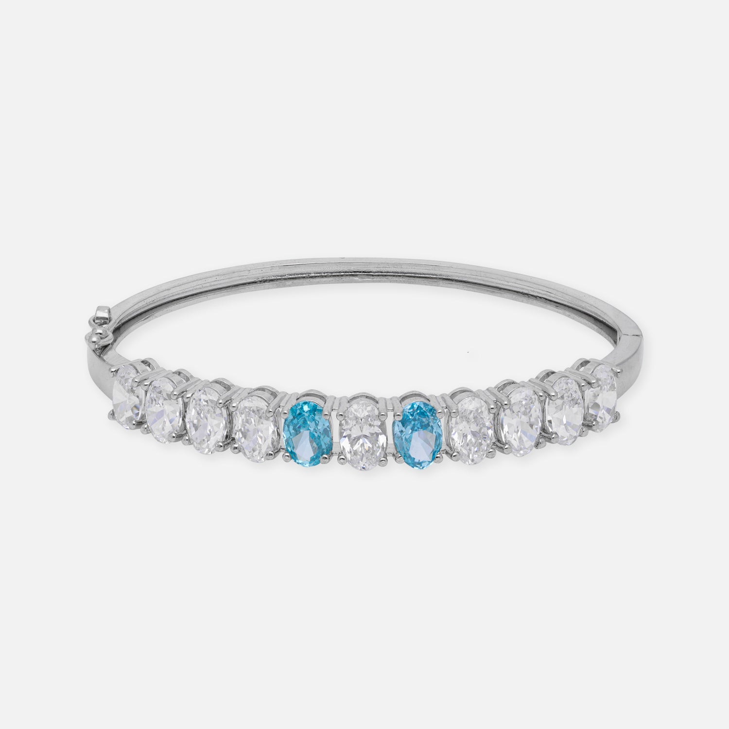 Sterling Silver Oval Gemstone Bracelet Collection – Blue, Yellow & Orange Accents | SKU : 0022219572, 0022219367, 0003922026