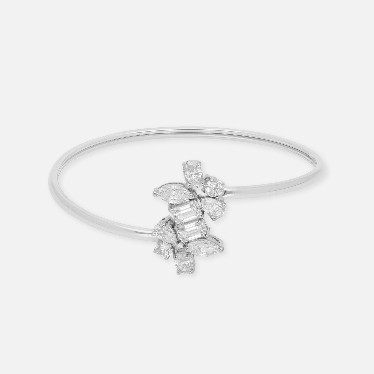 Timeless Sterling Silver Cluster Bracelet of Elegance | SKU : 0022219664, 0022219459, 0003922118