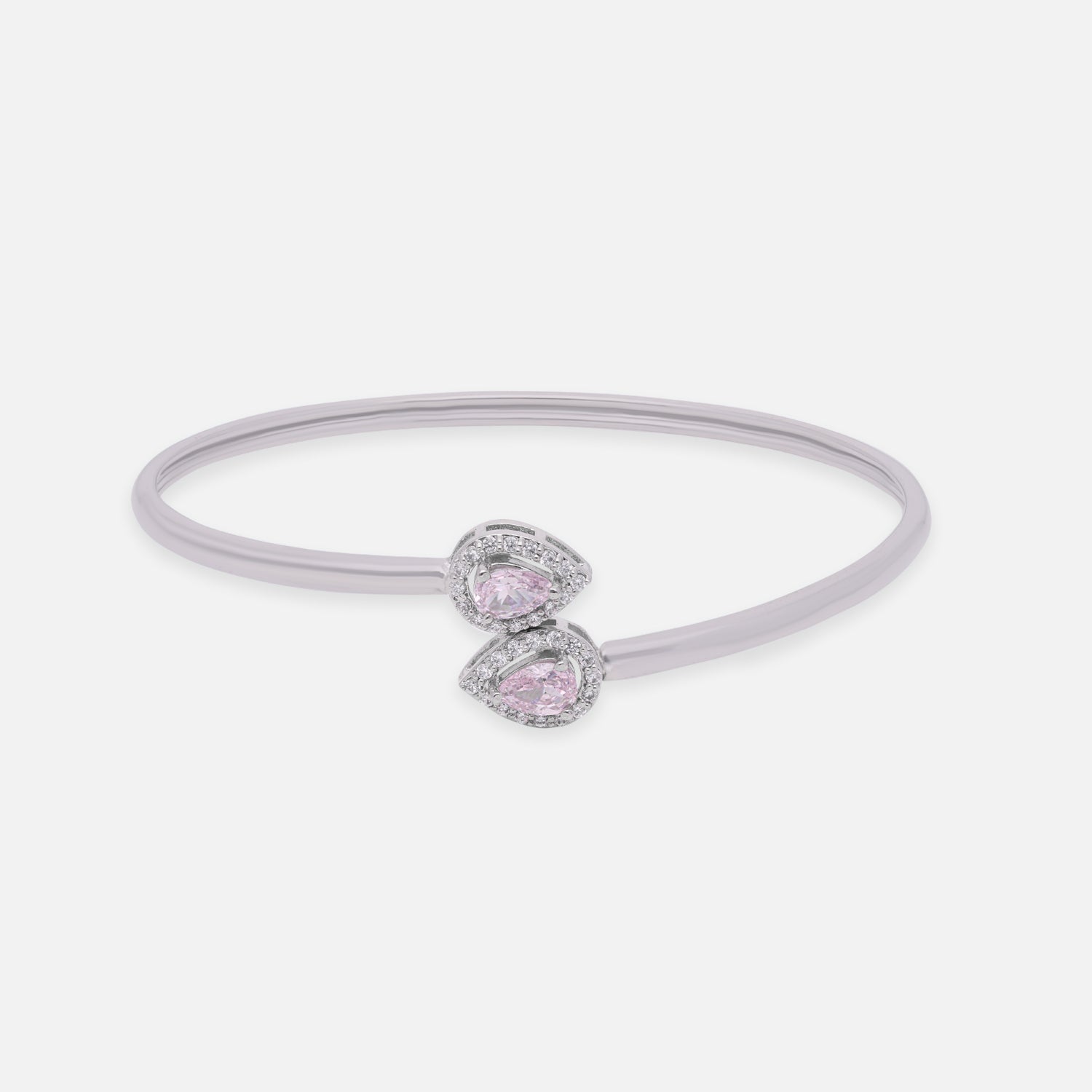 Sterling Silver Twin Teardrop Pink Gemstone Bracelet | SKU : 0022219701, 0022219497, 0003922156