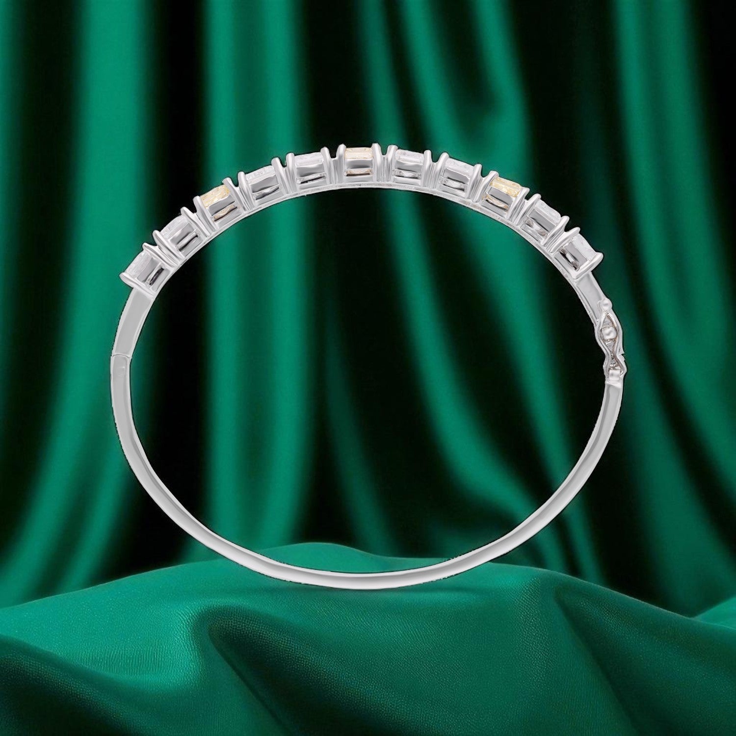 Sterling Silver Bracelet Collection – Emerald & Yellow Sapphire Accents | SKU : 0022219527, 0022219312, 0003921975