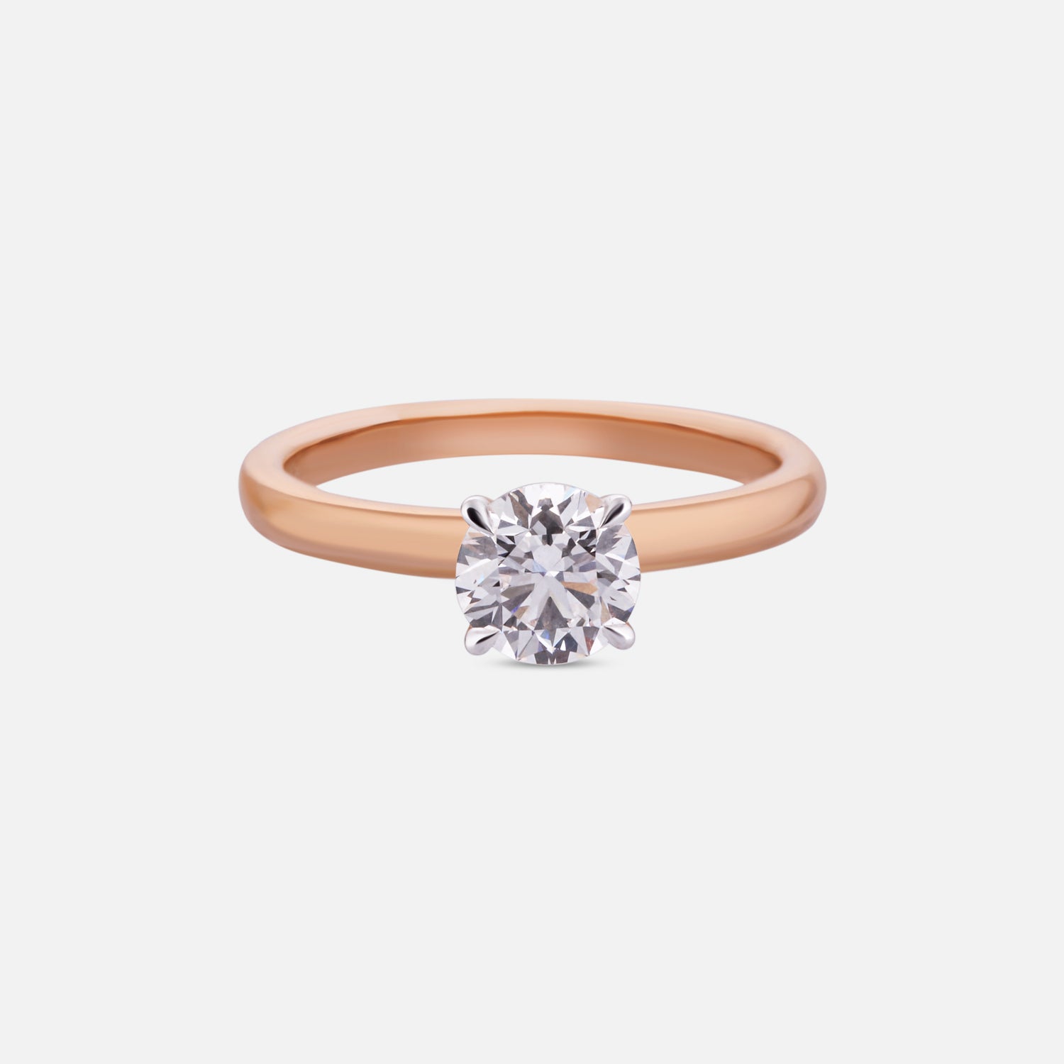 Eternal Bloom Lab Grown Solitaire Diamond Ring in Rose Gold | SKU : 0004952732