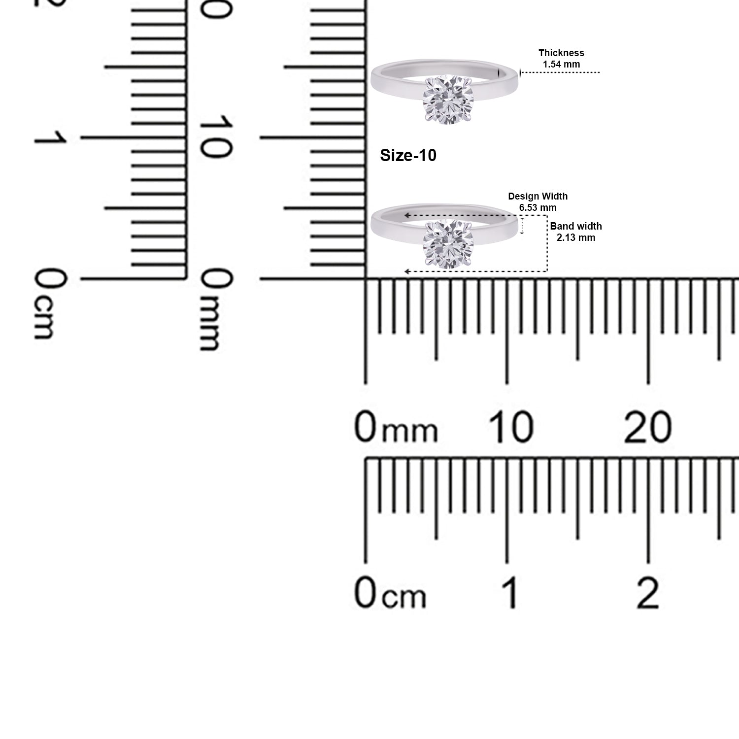 Pure Serenity Lab Grown Solitaire Diamond Ring in White Gold | SKU : 0004952954