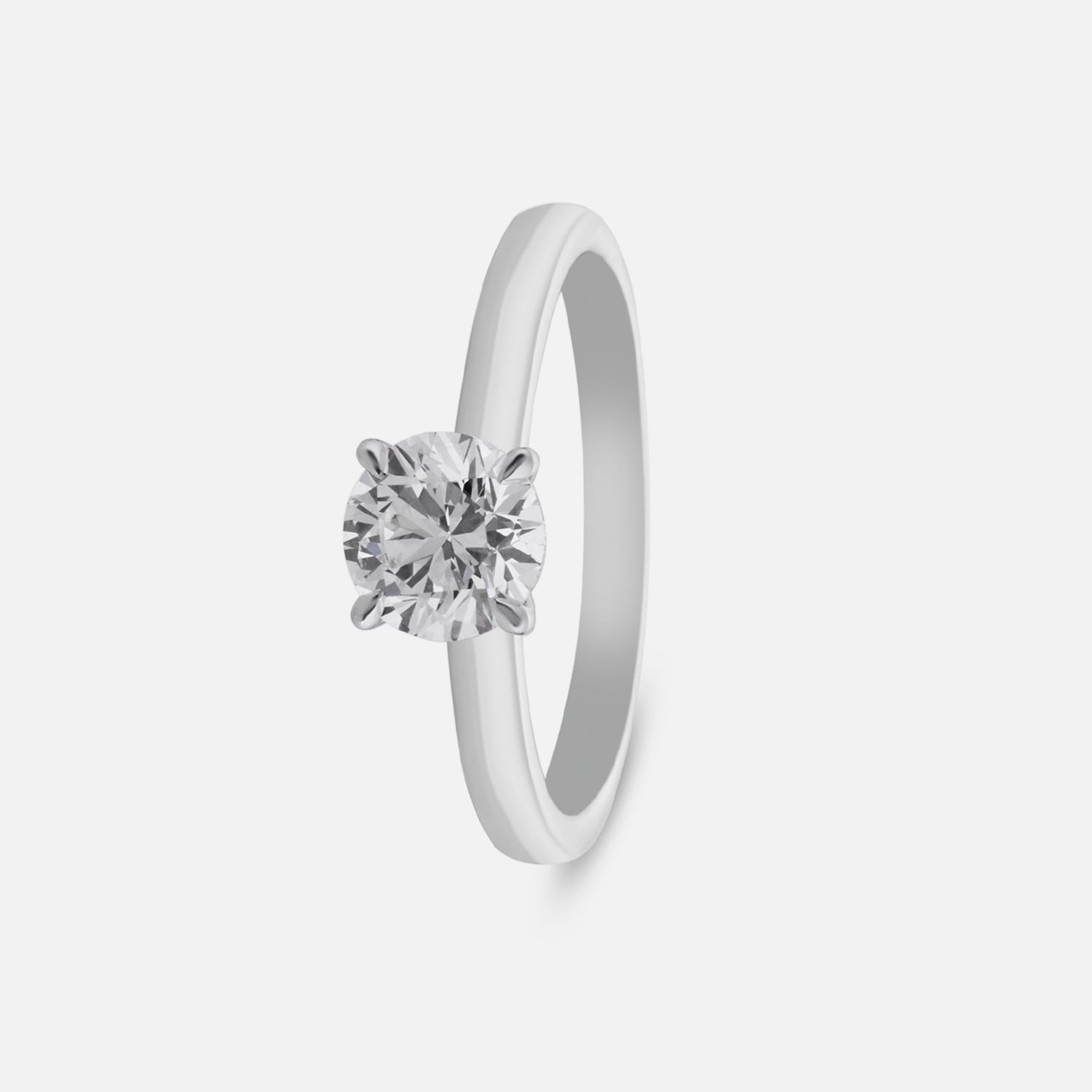 Serene Grace Lab Grown Diamond Solitaire Ring in White Gold | SKU : 0004953005