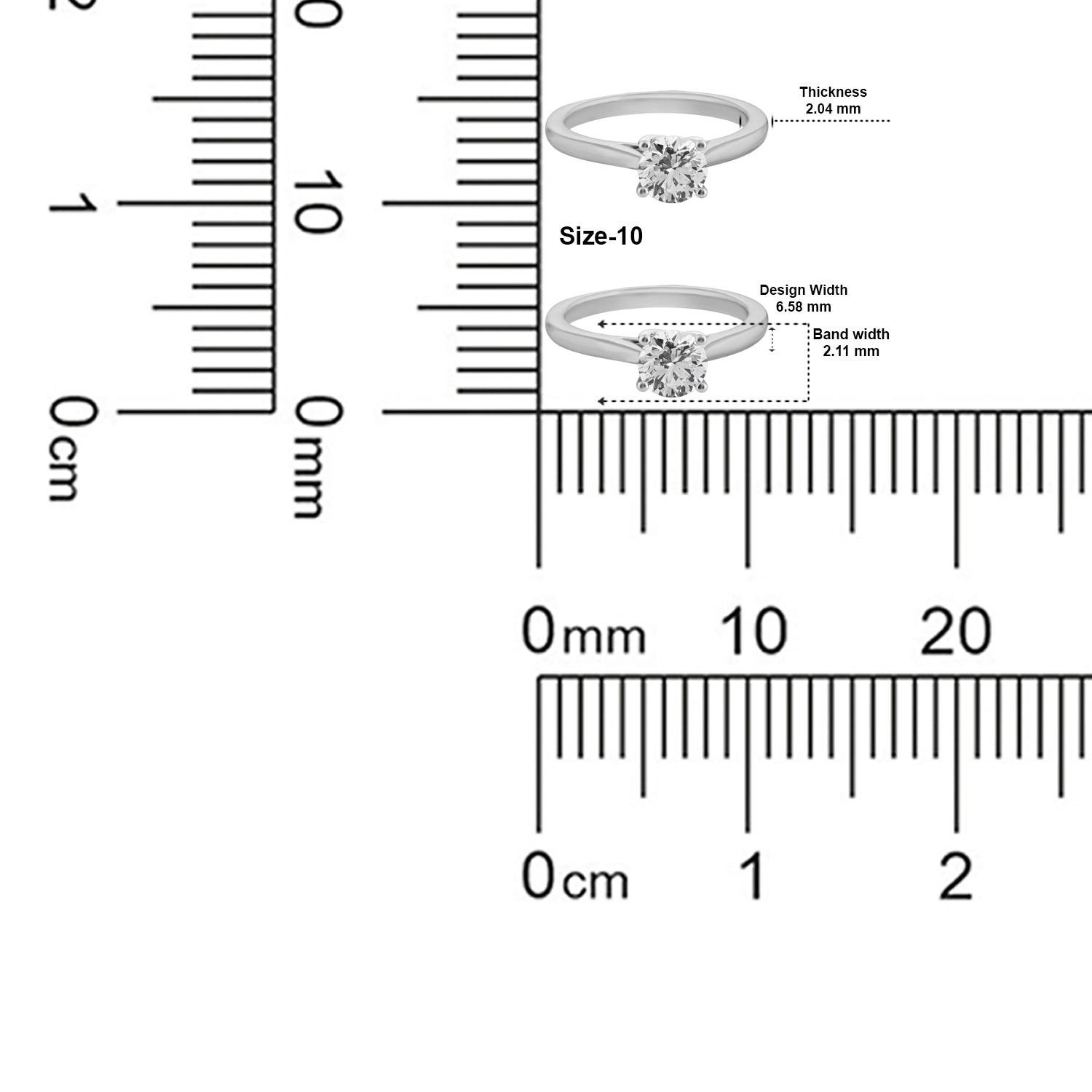 Classic Round Brilliant Lab-Grown Diamond Solitaire Ring in White Gold | SKU : 0004953043