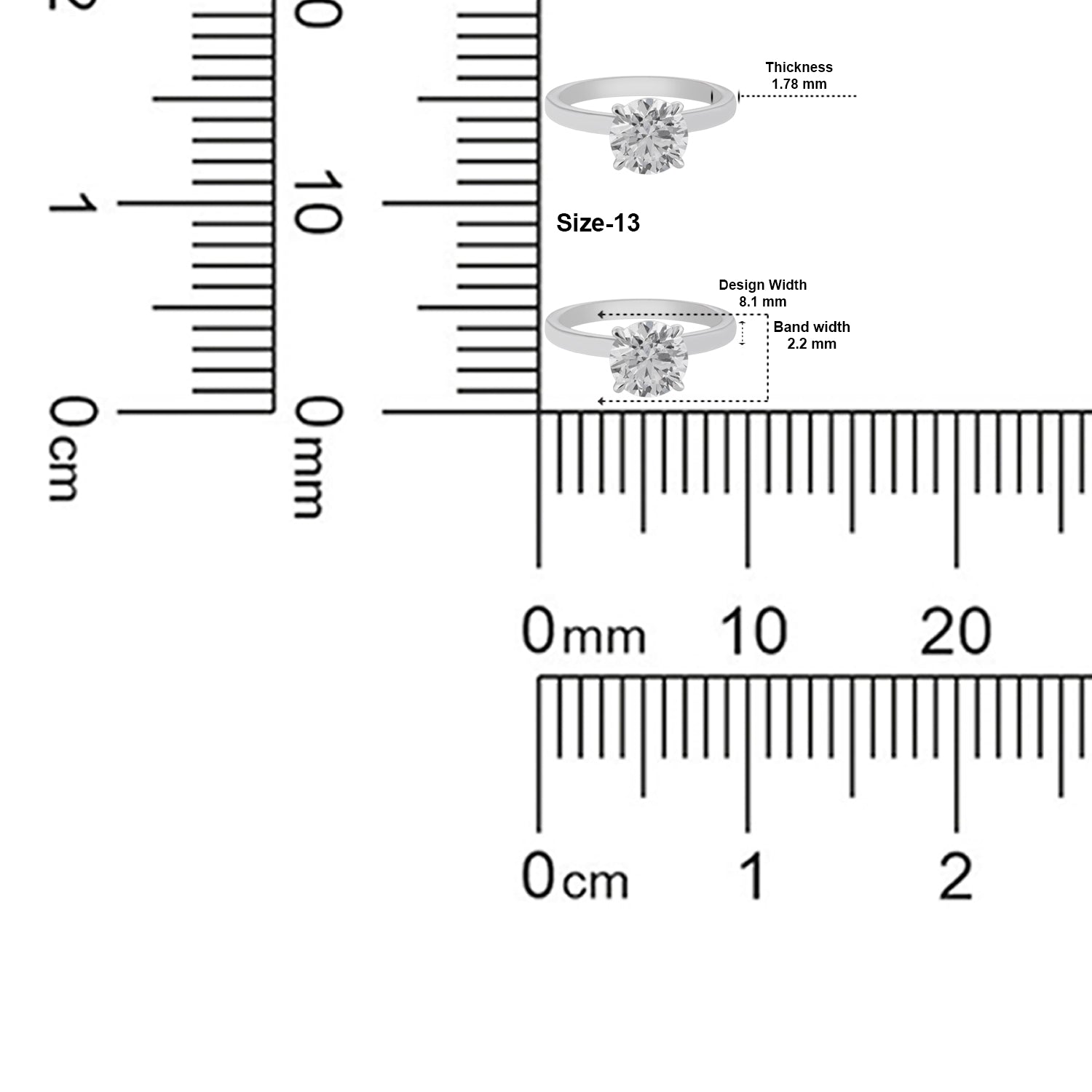 Celestia Lab Grown Diamond Solitaire Ring in White Gold | SKU : 0004953081