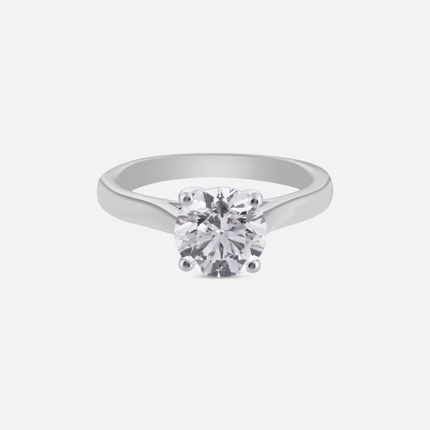 Lumine Lab Grown Diamond Solitaire Ring in White Gold | SKU : 0004953104