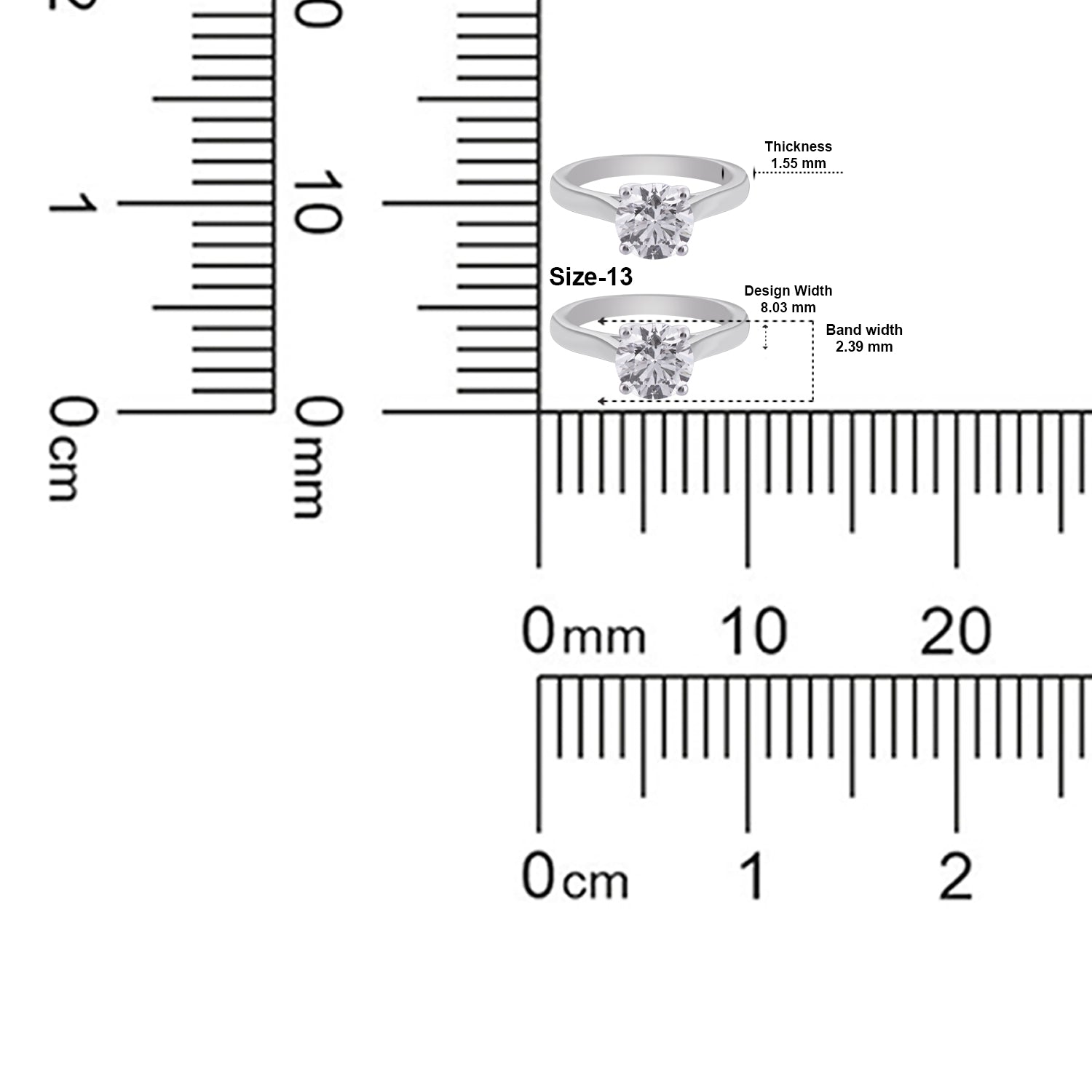 Lumine Lab Grown Diamond Solitaire Ring in White Gold | SKU : 0004953104