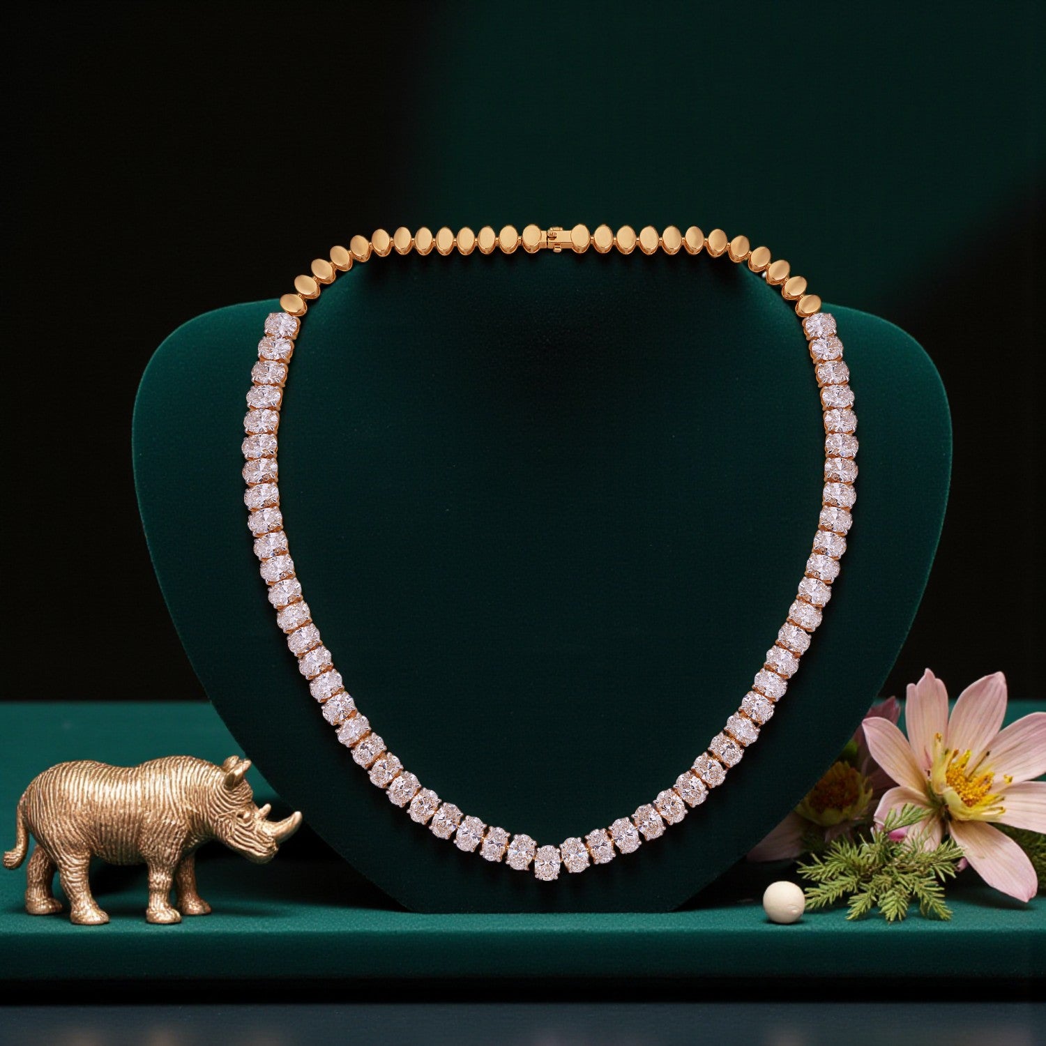 Classic Lab-Grown Diamond Choker Necklace in 18K Yellow Gold | SKU : 0004953135