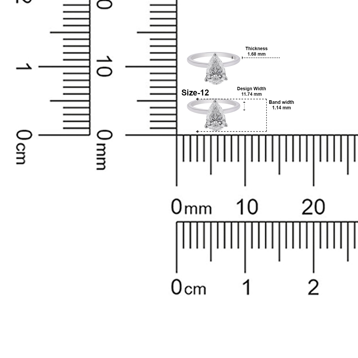 Modern Pear-Shaped Lab-Grown Diamond Solitaire Ring in White Gold | SKU : 0004953234