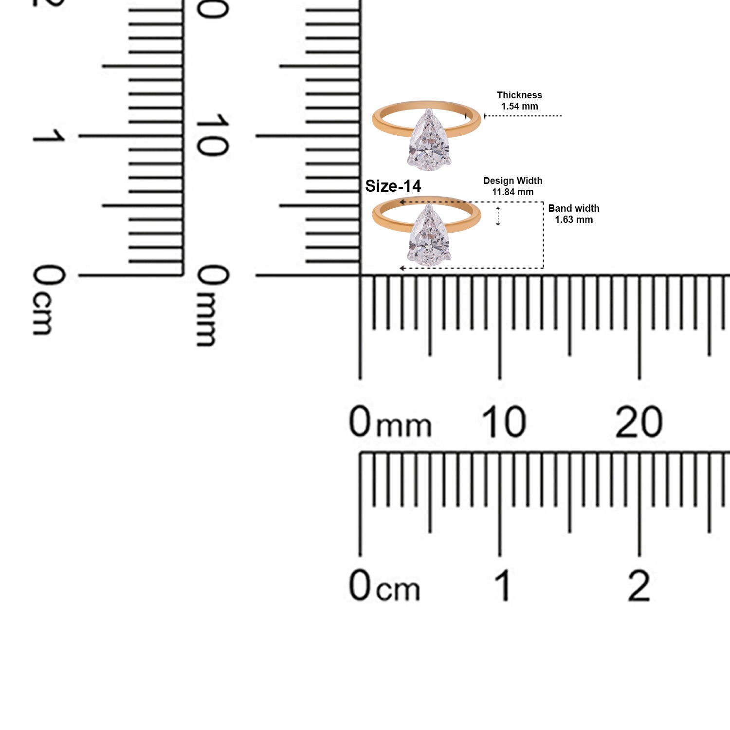 Graceful Pear-Shaped Lab-Grown Diamond Solitaire Ring in Yellow Gold | SKU : 0004953241