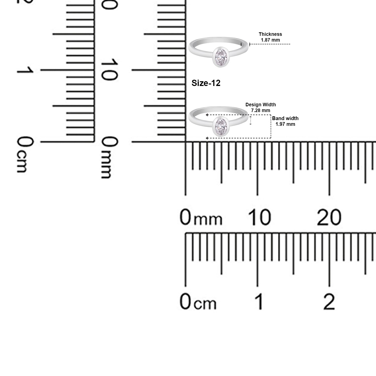 Whisper of Light Lab Grown Oval Diamond Bezel Ring in White Gold | SKU : 0004953395