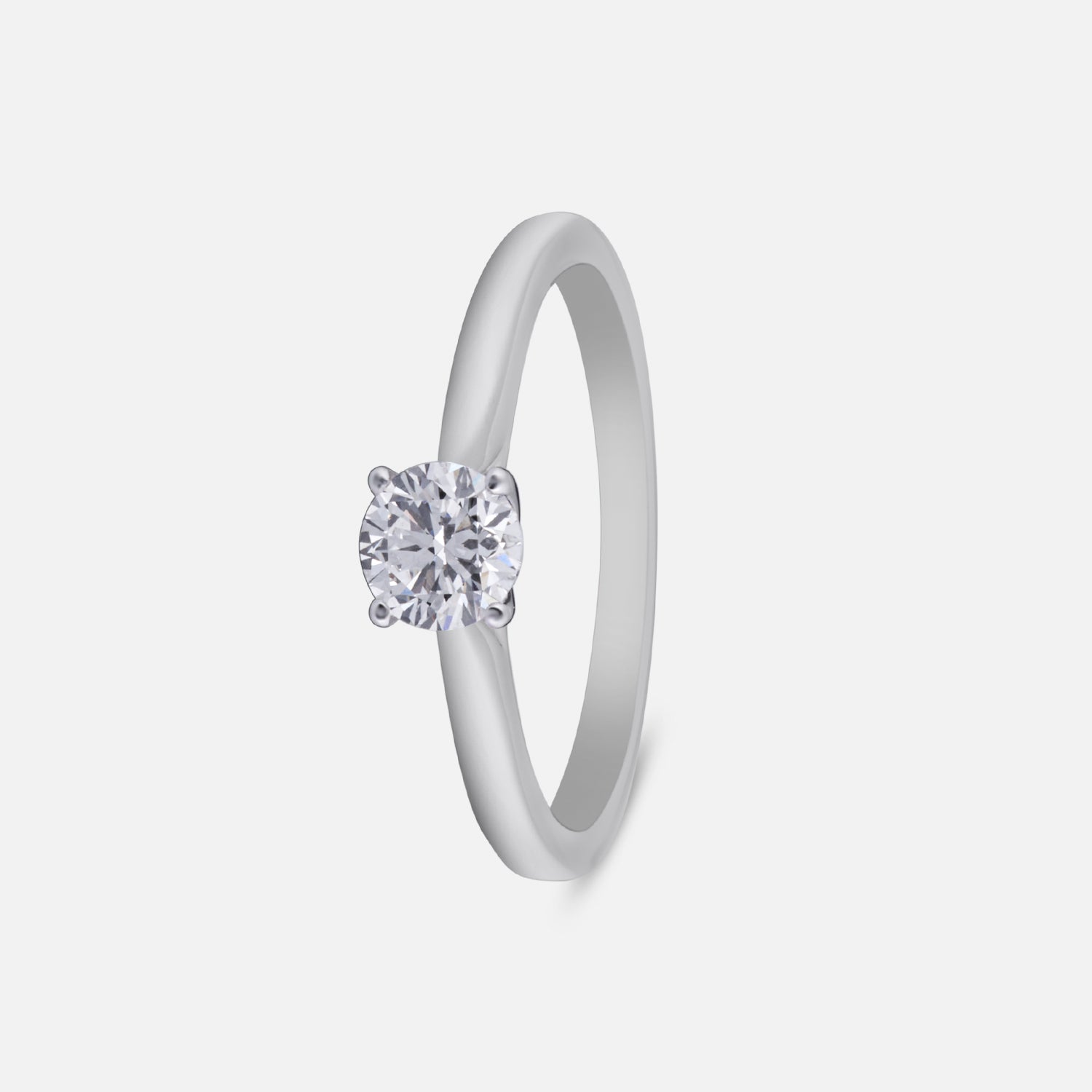 Luna Solitaire Lab Grown Diamond Ring in White Gold | SKU : 0004953418