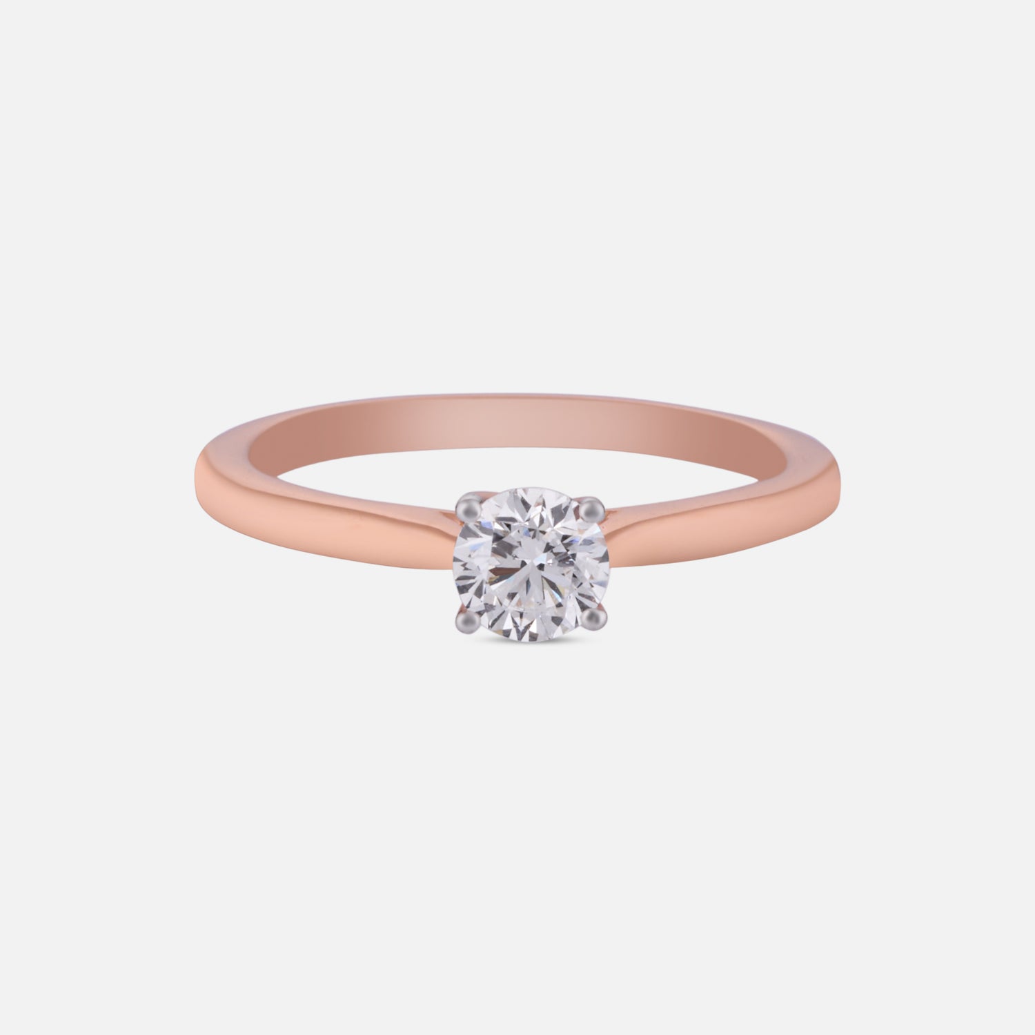 Aurora Grace Lab Grown Solitaire Diamond Ring in Rose Gold | SKU : 0004953425