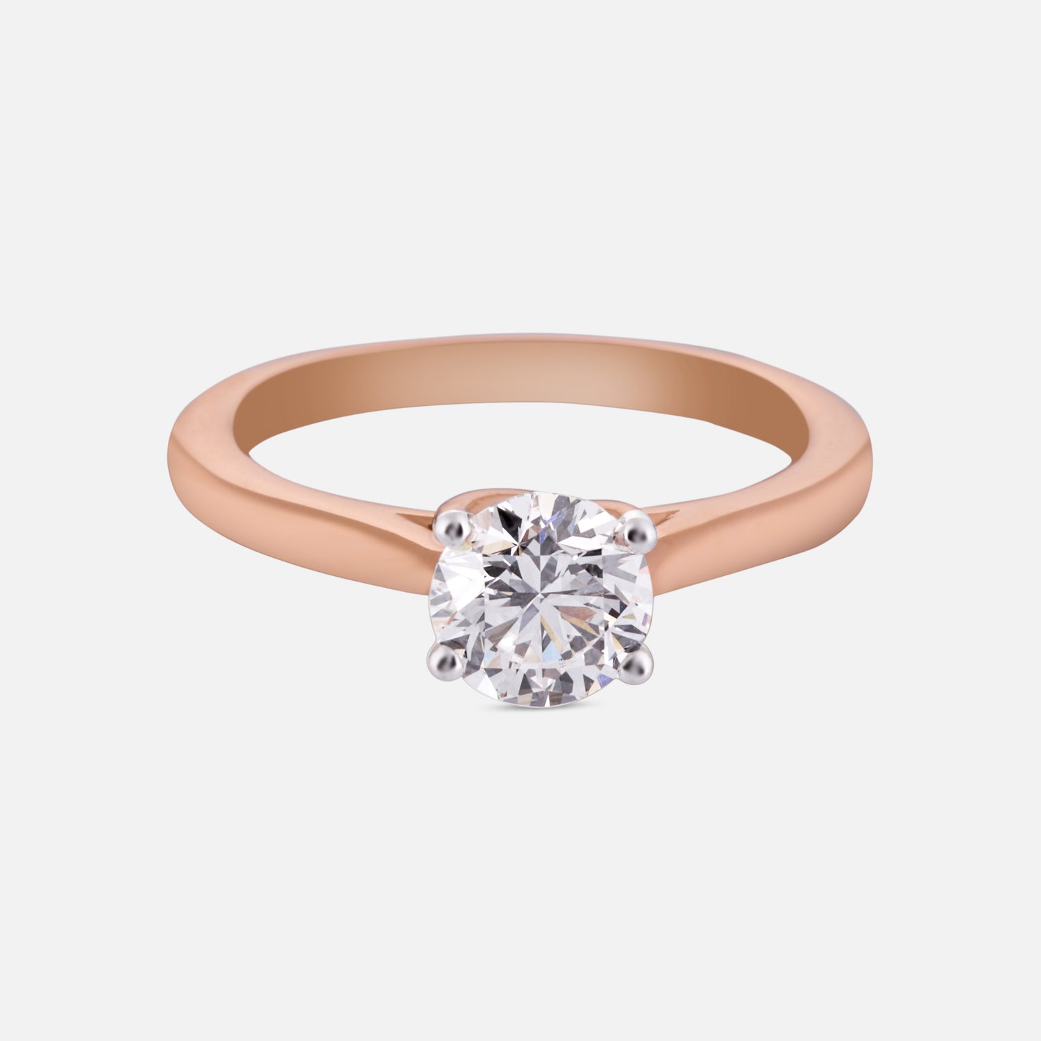 Roselle Lab Grown Diamond Solitaire Ring in Rose Gold | SKU : 0004953791