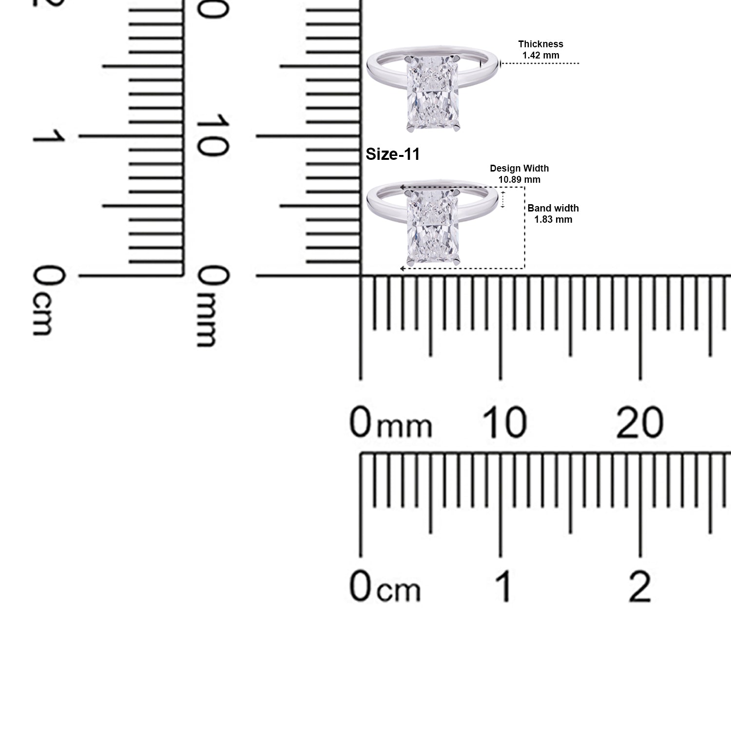 Luminous Legacy Lab Grown Radiant Cut Diamond Ring in White Gold | SKU : 0004953883