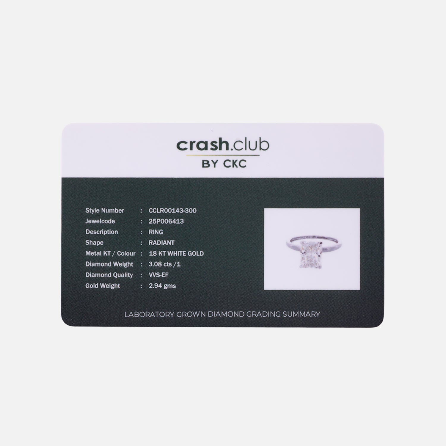 Luminous Legacy Lab Grown Radiant Cut Diamond Ring in White Gold | SKU : 0004953883