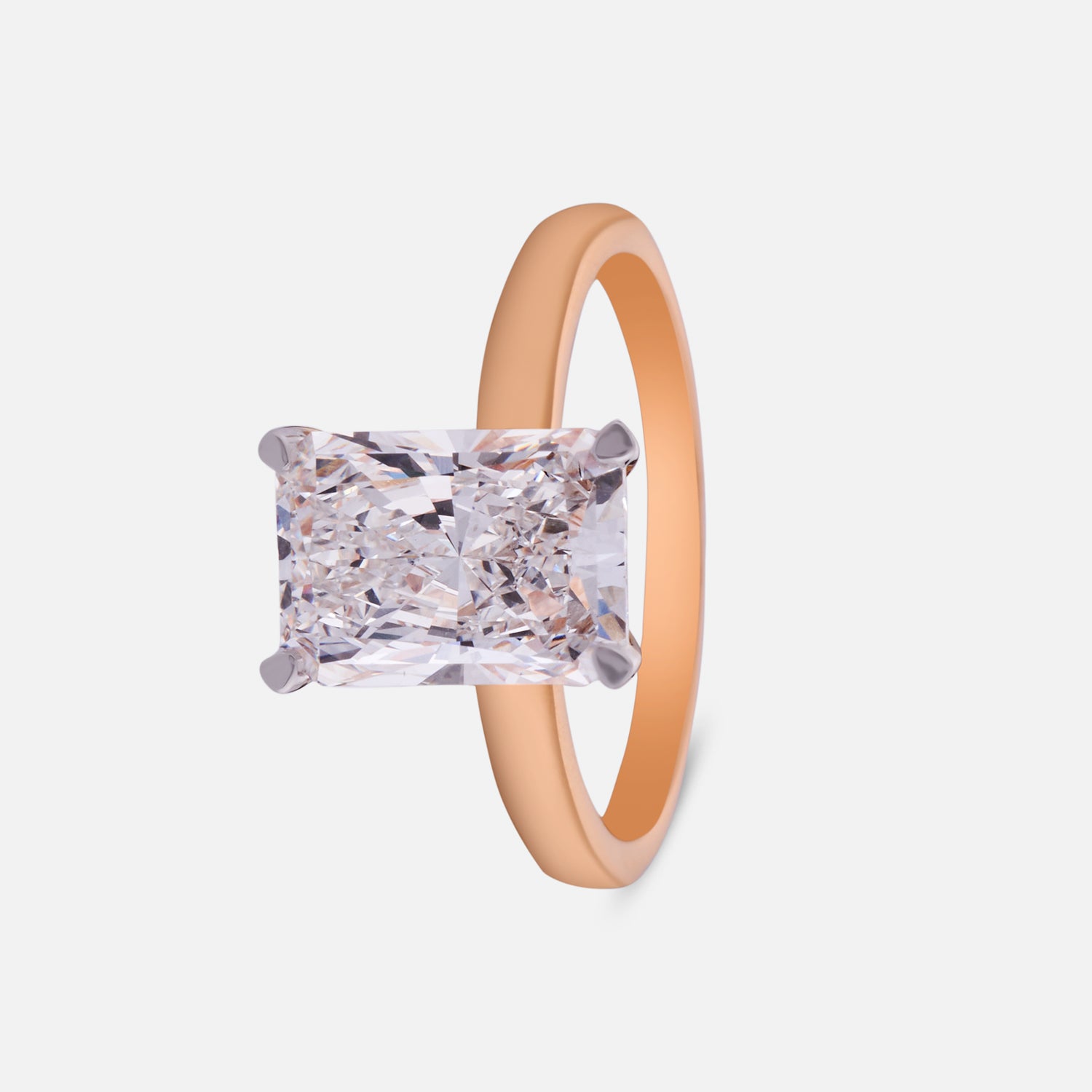 Radiant Dream Lab Grown Diamond Ring in Rose Gold | SKU : 0004953906