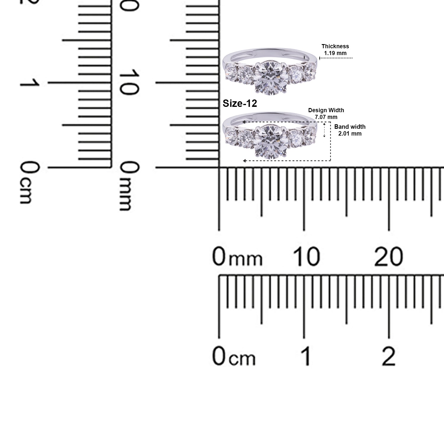 Eternal Symphony Lab Grown Five-Stone Diamond Ring in White Gold | SKU : 0004953937