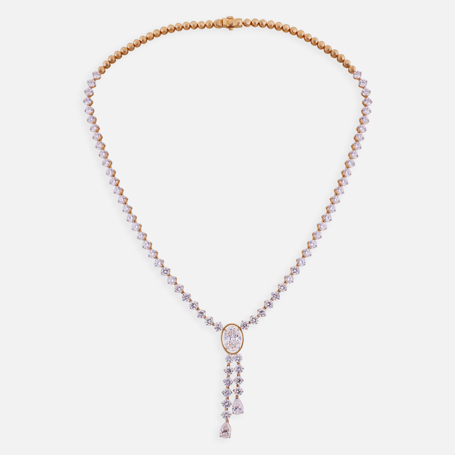 Lab-Grown Diamond Drop Necklace in 18K Yellow Gold | SKU : 0004953944