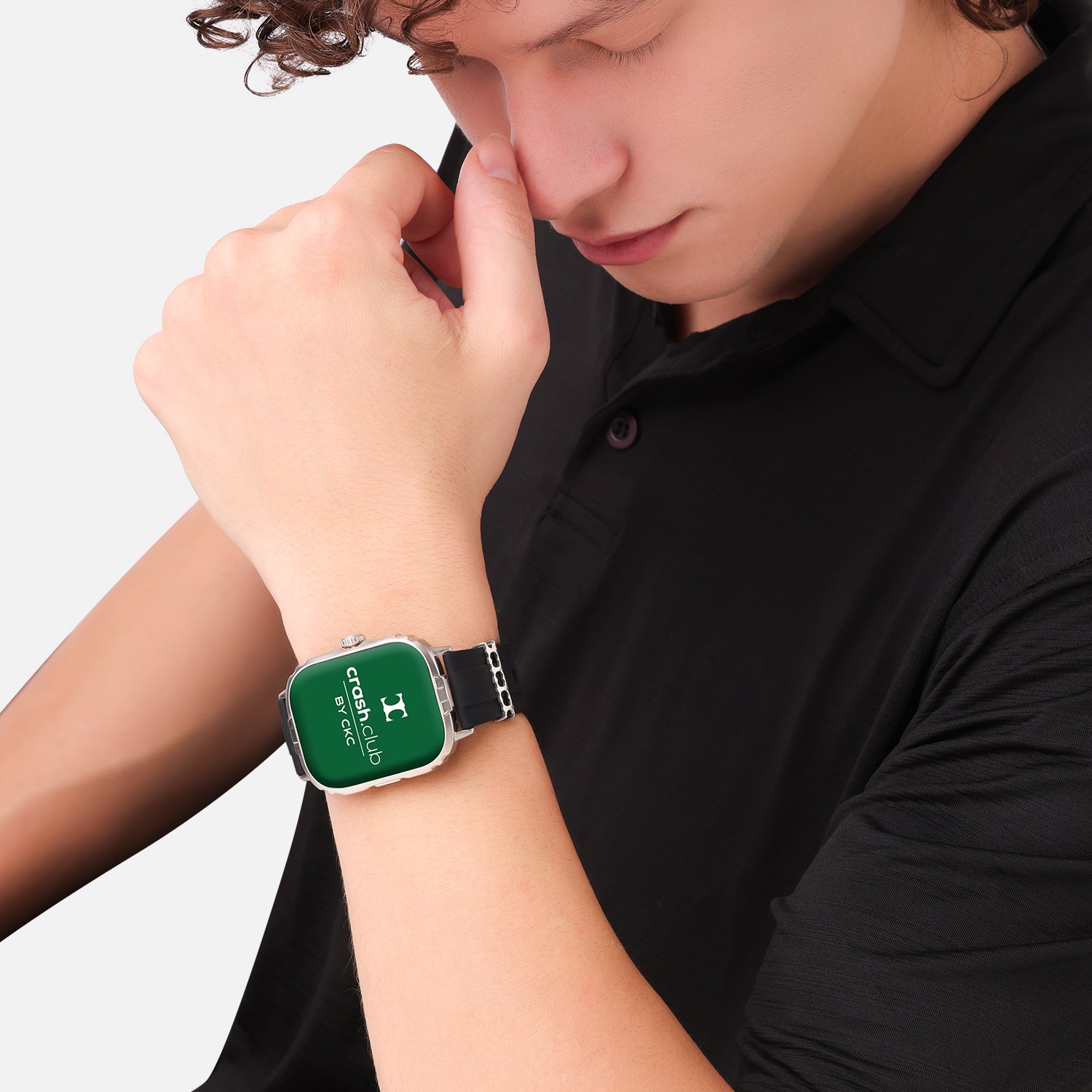 Smartwatch with Silver Charm, Bluetooth Calling & Health Tracking for Men | SKU : 0022605290, 0005856817